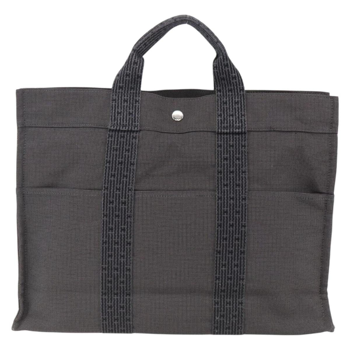 Hermes Fourre-Tout Herline Canvas Gray Canvas Tote Bag Bag (Pre-Owned)