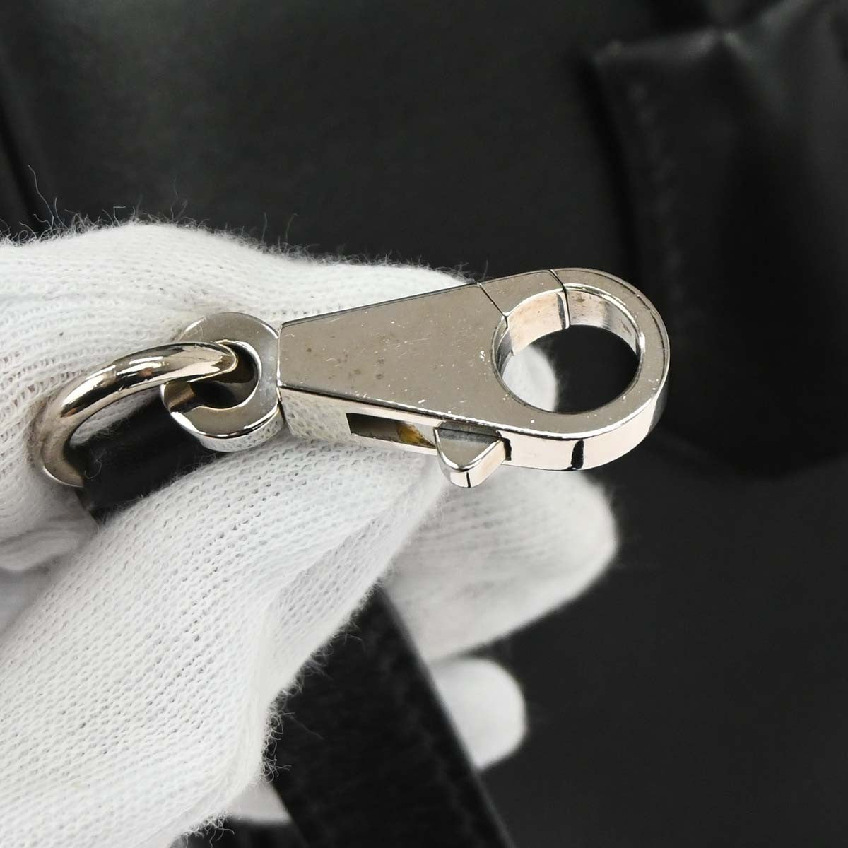 Hermes Kelly Handbag Black Box Calf With Palladium Hardware Black Leather Handbag (Pre-Owned)