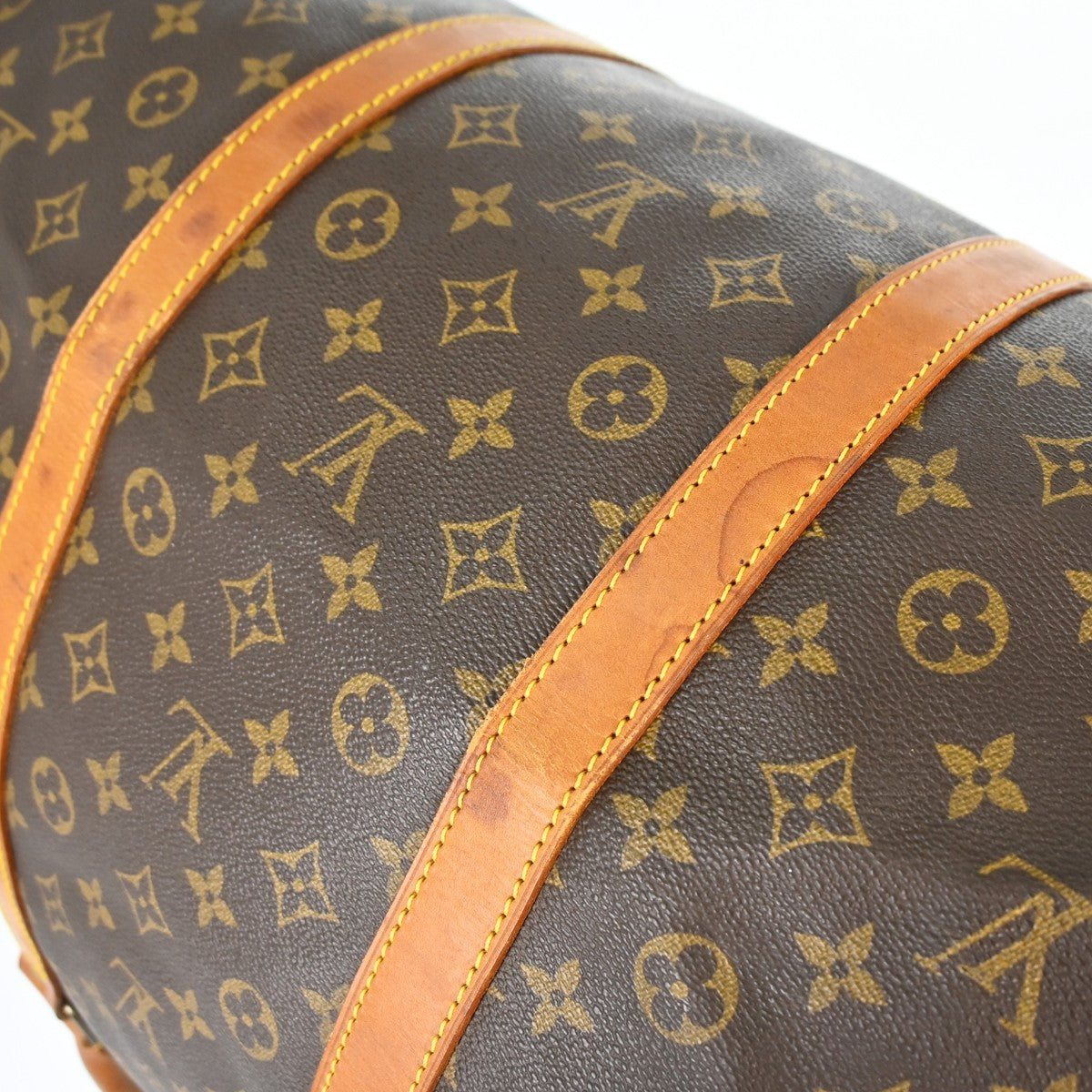 Louis Vuitton Keepall Bag Monogram Canvas Brown Canvas Handbag (Pre-Owned)