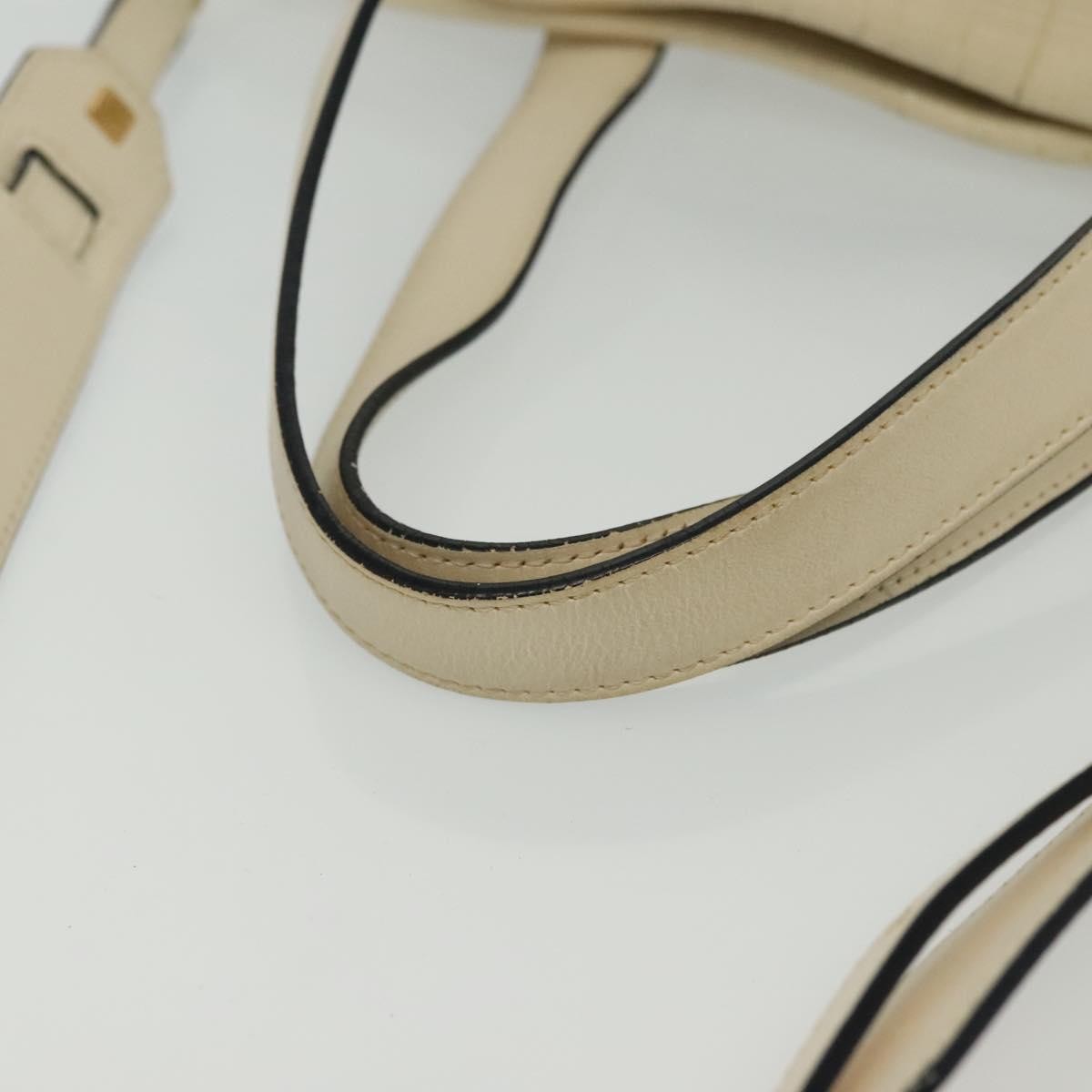 Loewe Shopper Tote Leather Ecru Leather Tote Bag Bag (Pre-Owned)
