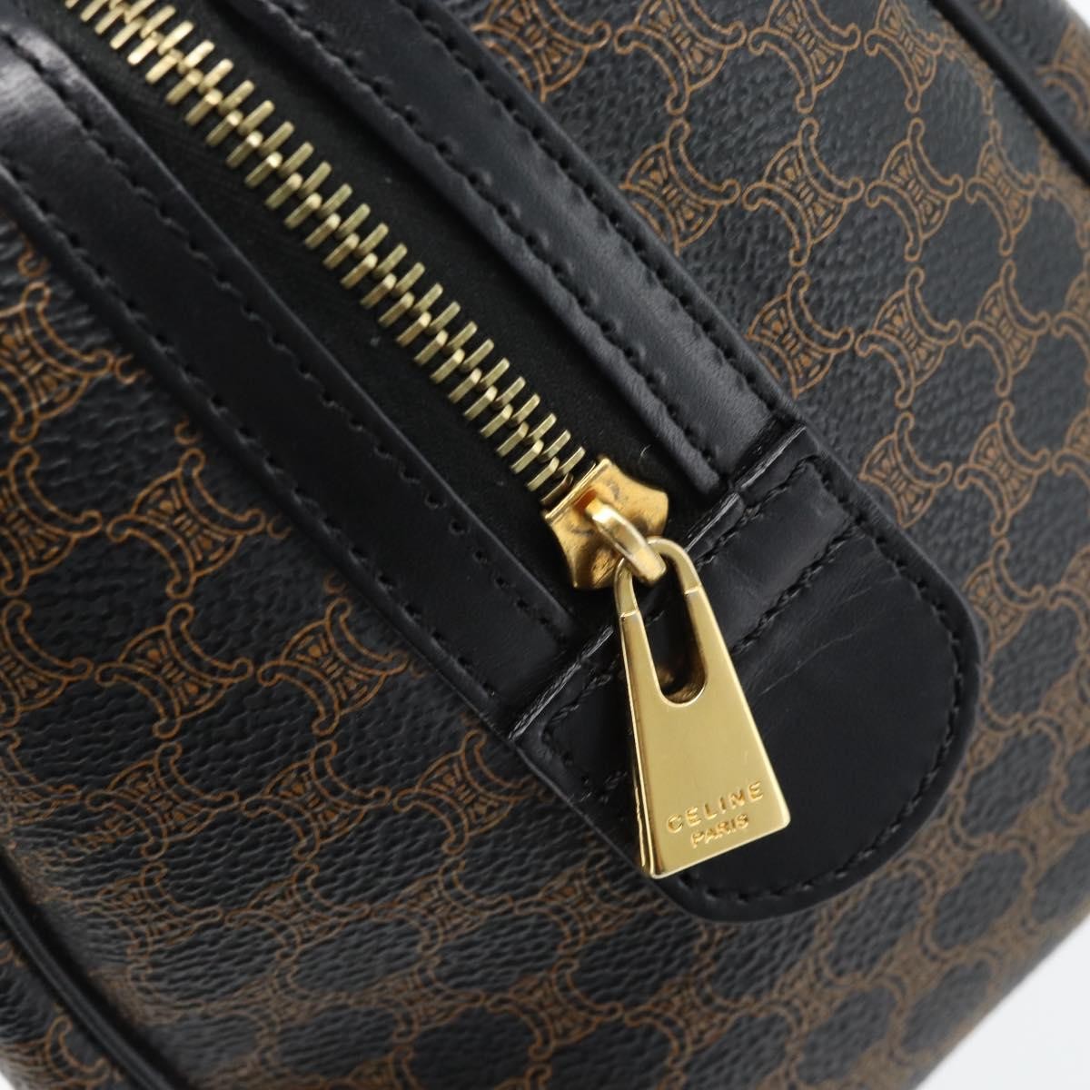 Celine Macadam Handbag Macadam With Leather Black Canvas Handbag (Pre-Owned)
