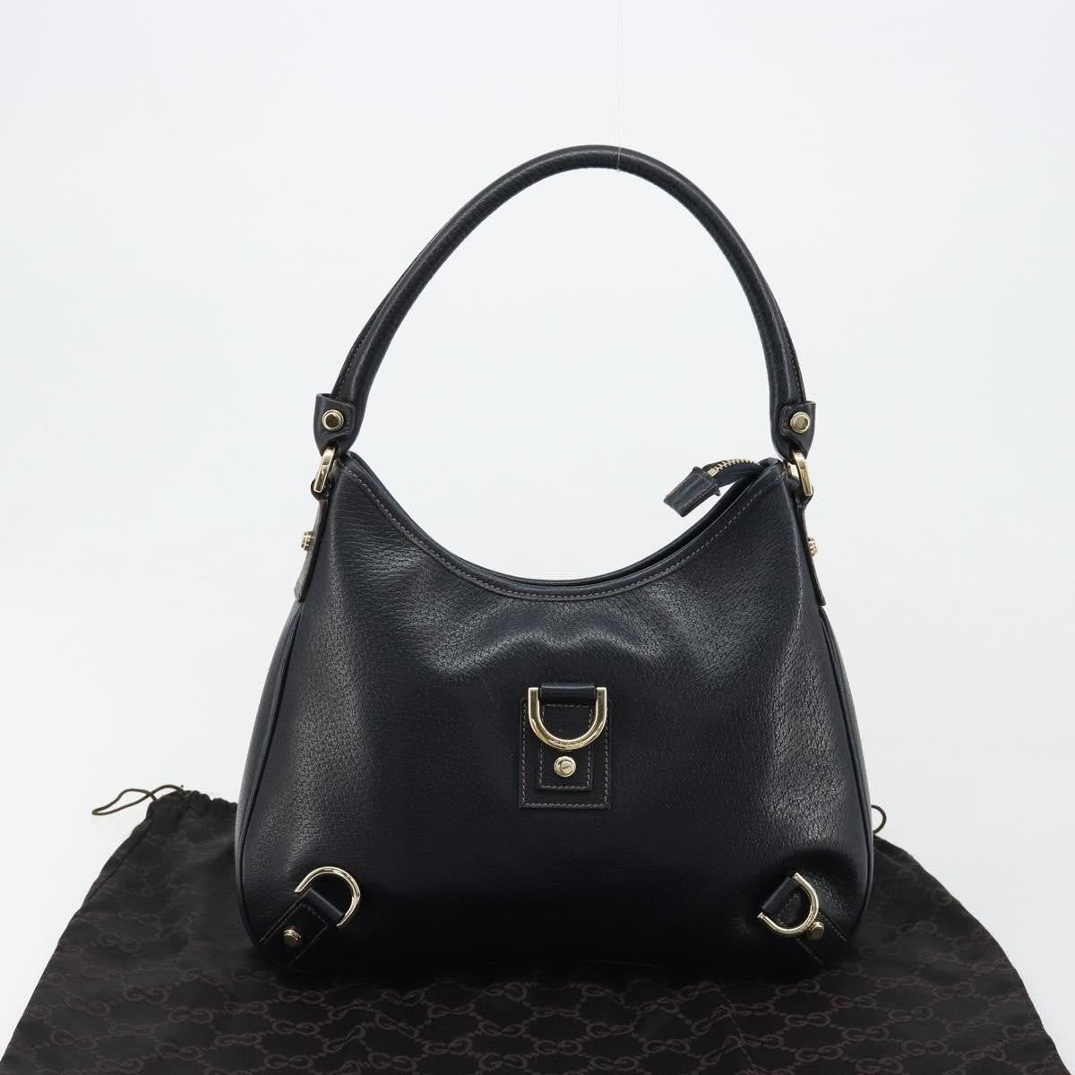 Gucci Abbey D-Ring Hobo Leather Navy Leather Handbag (Pre-Owned)