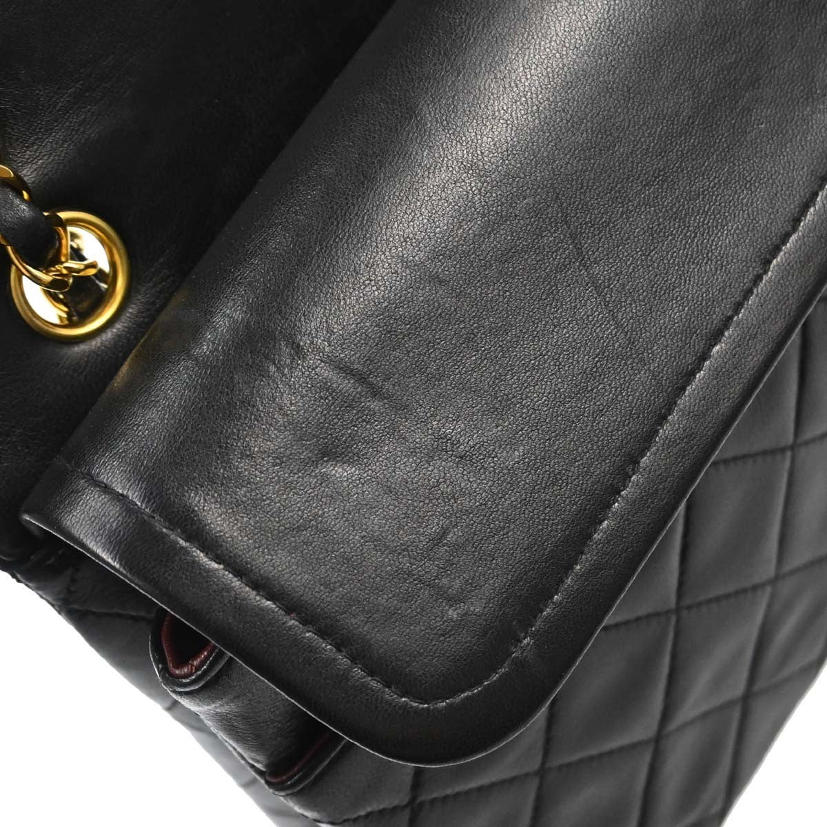 Chanel Timeless - Classic Double Flap Bag Leather Black Leather Shoulder Bag Bag (Pre-Owned)