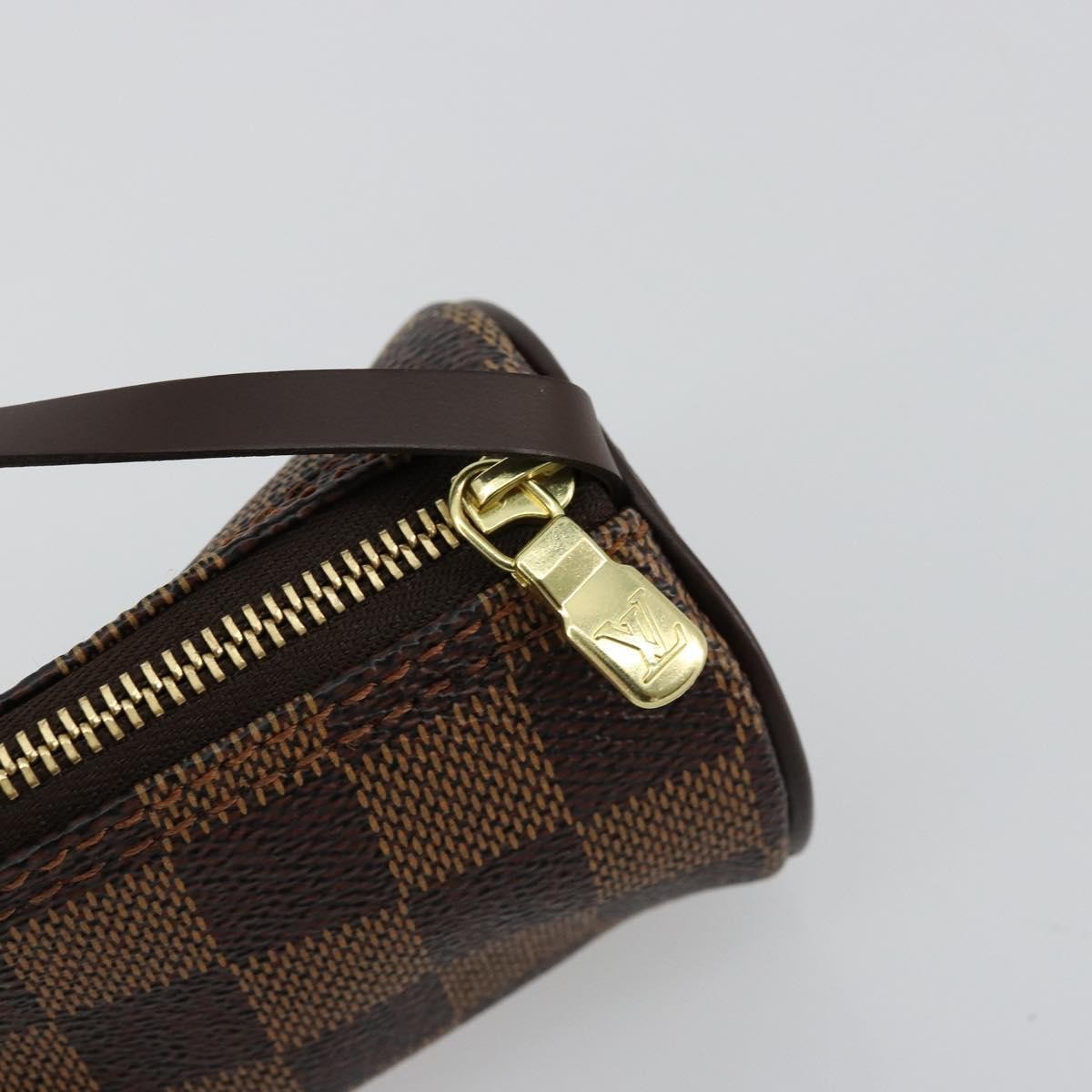 Louis Vuitton Papillon Pochette Damier Brown Canvas Clutche & Pouche Bag (Pre-Owned)