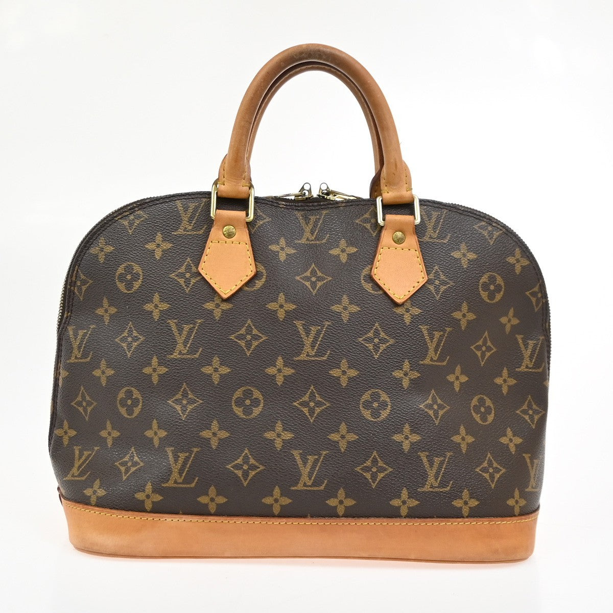 Louis Vuitton Alma Handbag Monogram Canvas Brown Canvas Handbag (Pre-Owned)