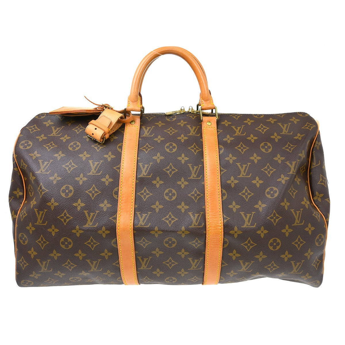 Louis Vuitton Keepall Bag Monogram Canvas Brown Canvas Travel Bag Bag (Pre-Owned)