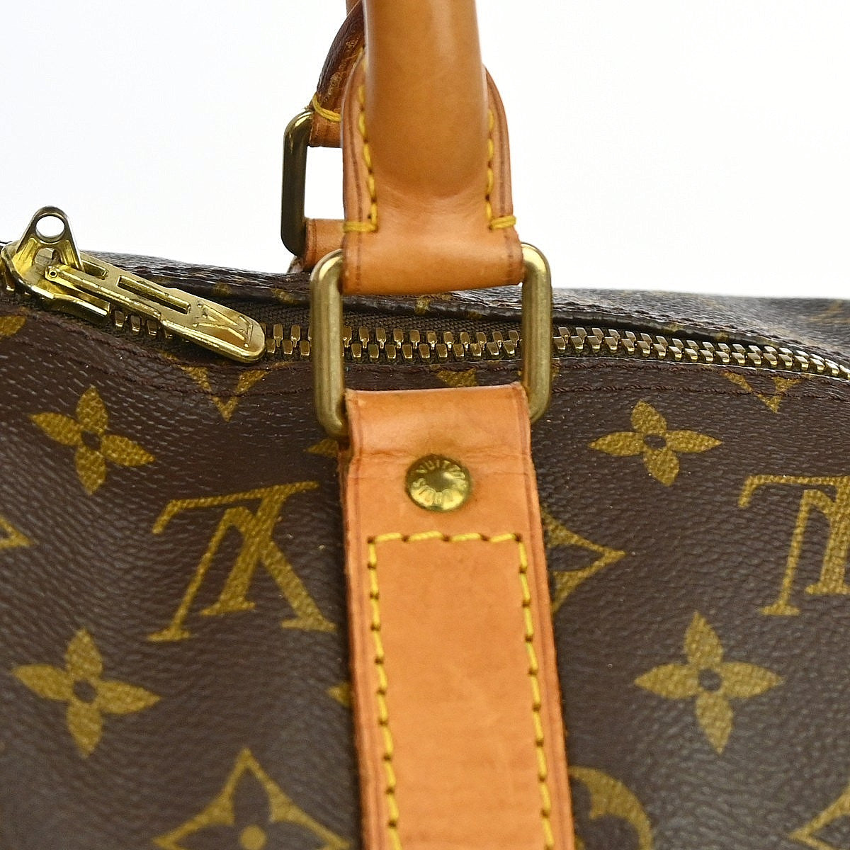 Louis Vuitton Keepall Bag Monogram Canvas Brown Canvas Travel Bag Bag (Pre-Owned)