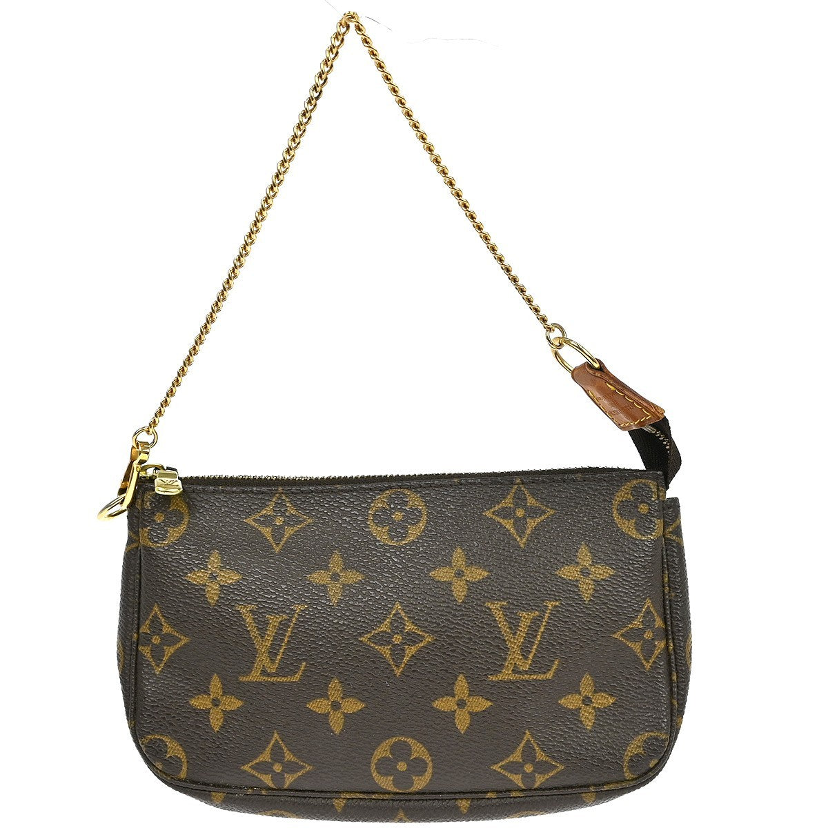 Louis Vuitton Mini Pochette Accessoires Canvas Brown Canvas Clutche & Pouche Bag (Pre-Owned)