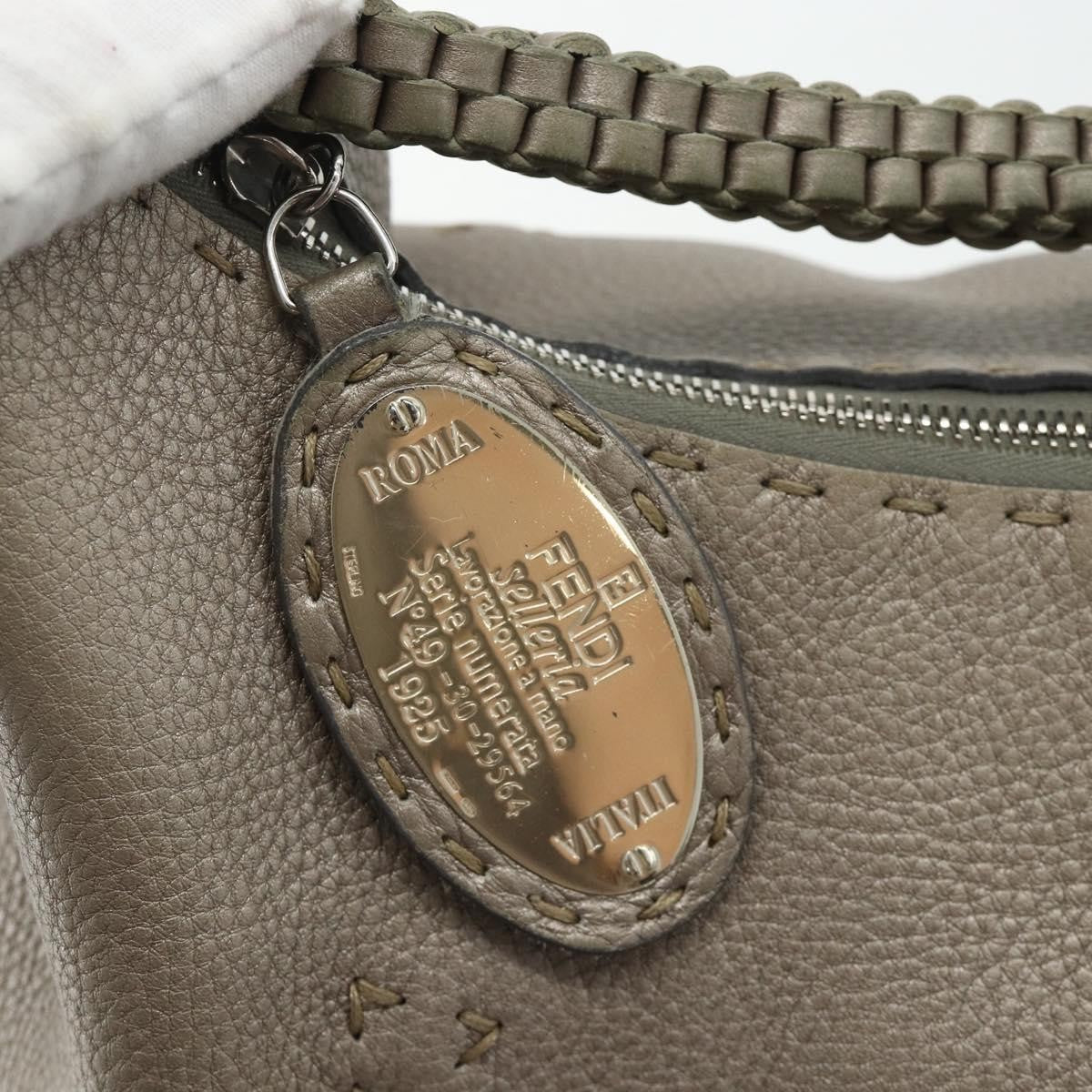 Fendi Selleria Hobo Leather Metallic Leather Shoulder Bag Bag (Pre-Owned)