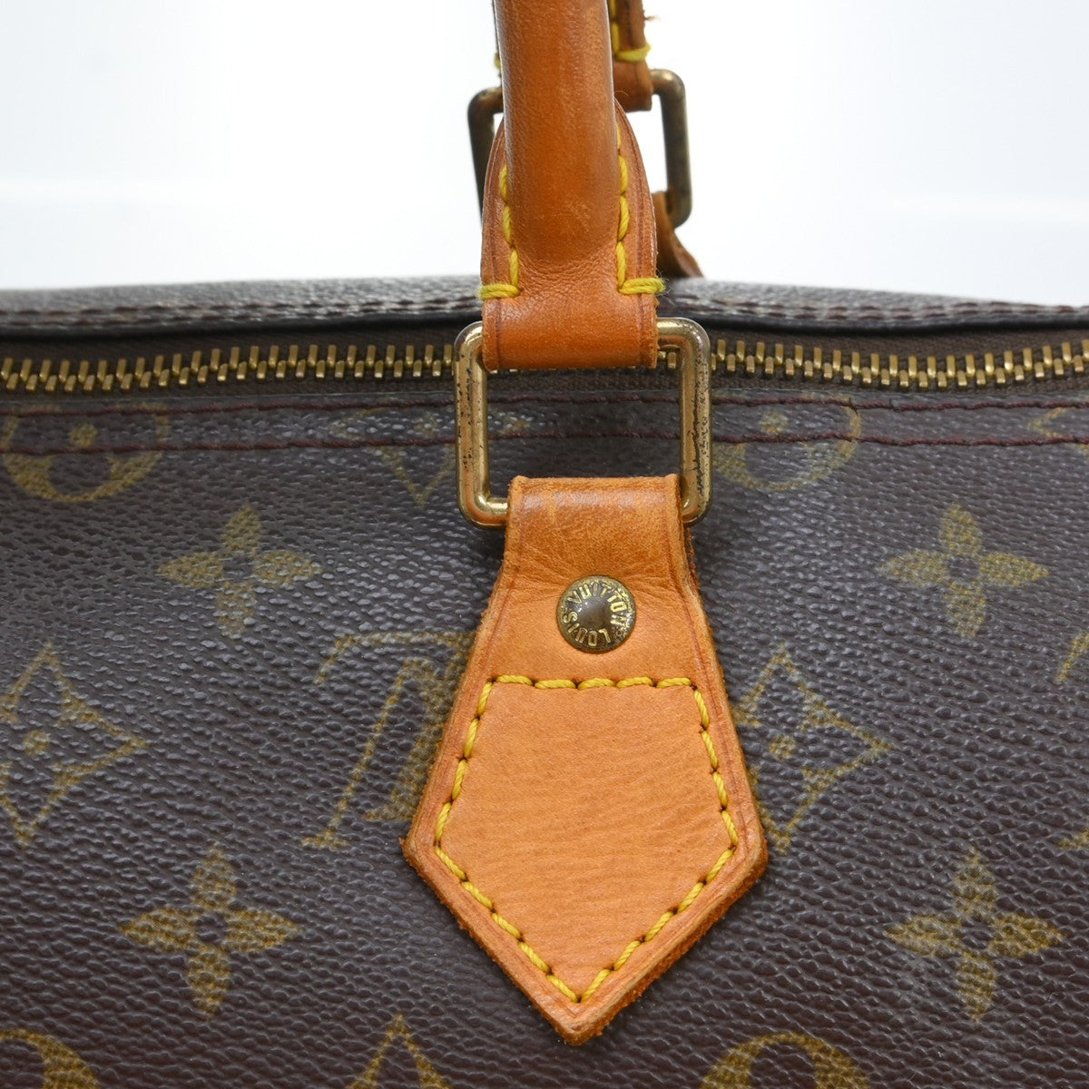 Louis Vuitton Speedy Handbag Monogram Canvas Brown Canvas Handbag (Pre-Owned)