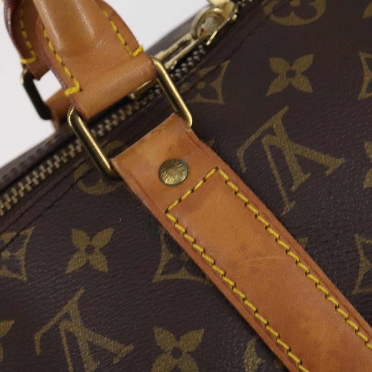 Louis Vuitton Keepall Bag Monogram Canvas Brown Canvas Travel Bag Bag (Pre-Owned)
