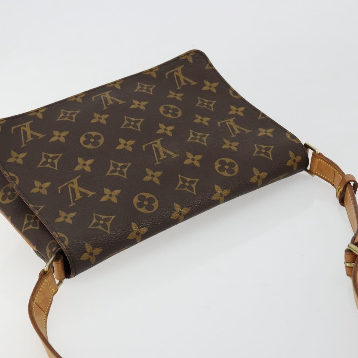 Louis Vuitton Musette Tango Handbag Monogram Canvas Brown Canvas Shoulder Bag Bag (Pre-Owned)