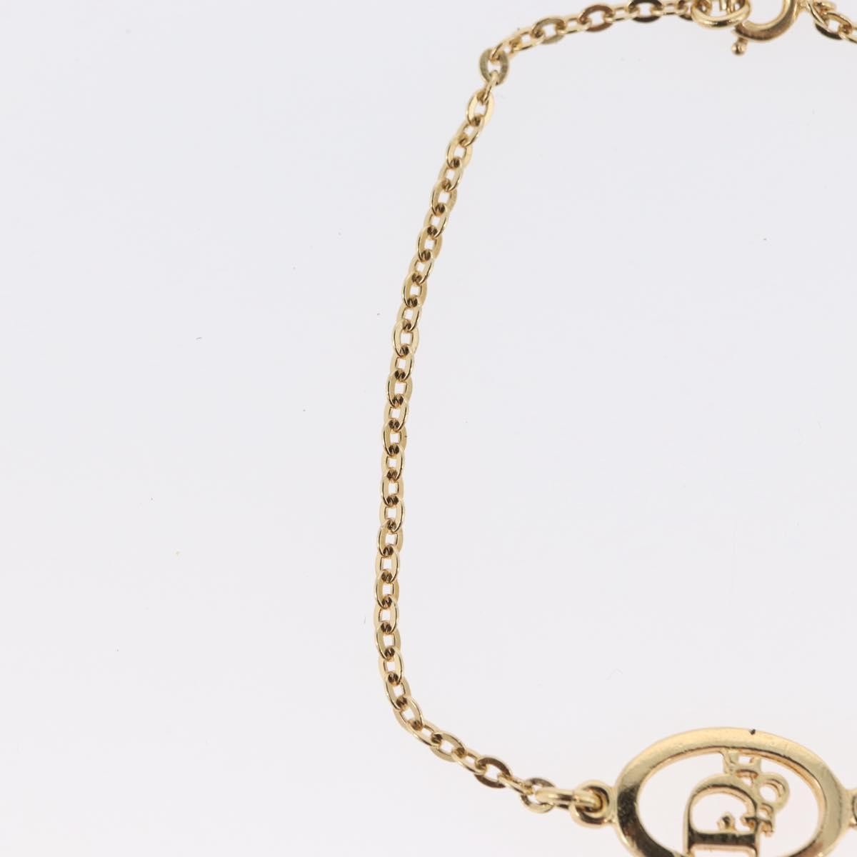 Christian Dior Vintage Logo Bracelet Metal Gold Metal Bracelet Jewelry (Pre-Owned)