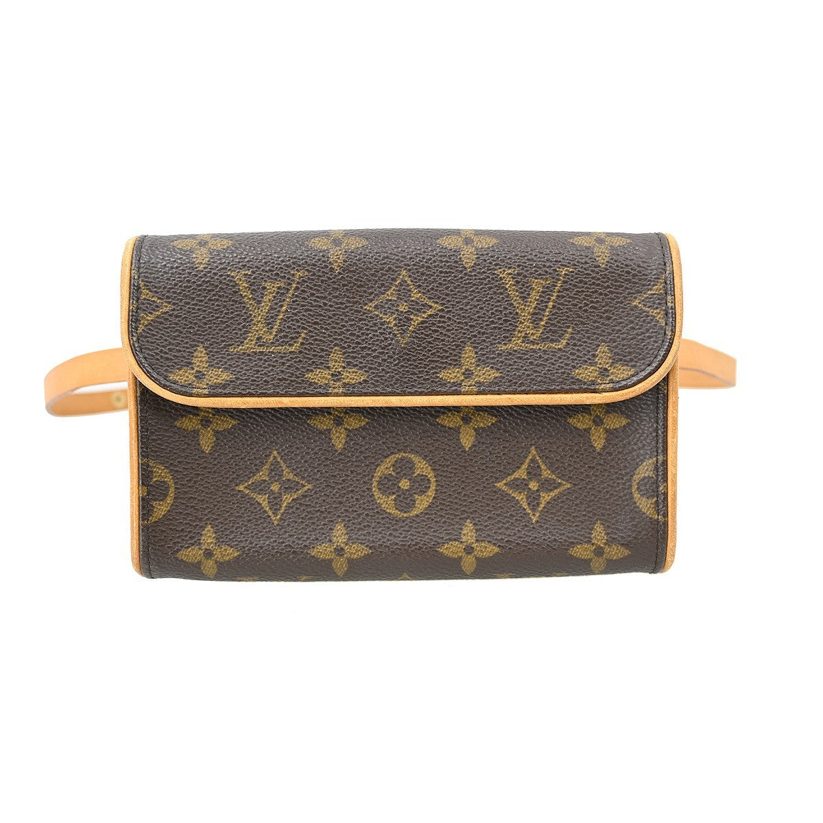 Louis Vuitton Florentine Waist Bag Monogram Canvas Brown Canvas Clutche & Pouche Bag (Pre-Owned)