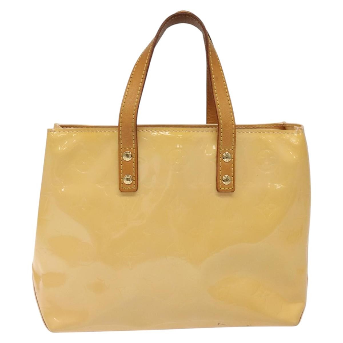 Louis Vuitton Reade Handbag Monogram Vernis Beige Patent_Leather Handbag (Pre-Owned)