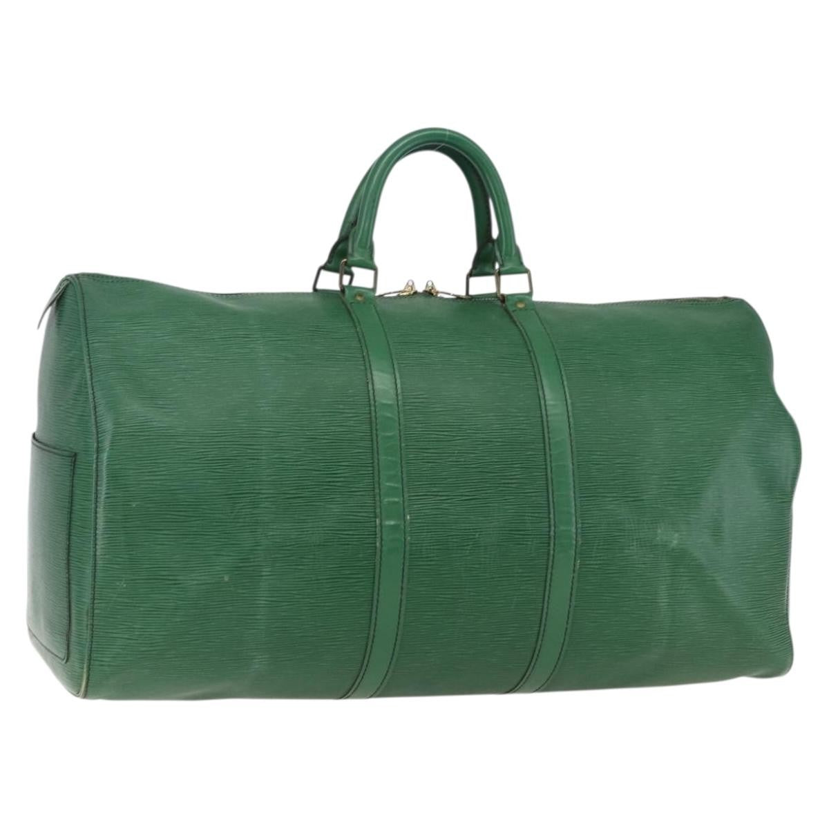 Louis Vuitton Keepall Bag Epi Leather Green Leather Travel Bag Bag (Pre-Owned)