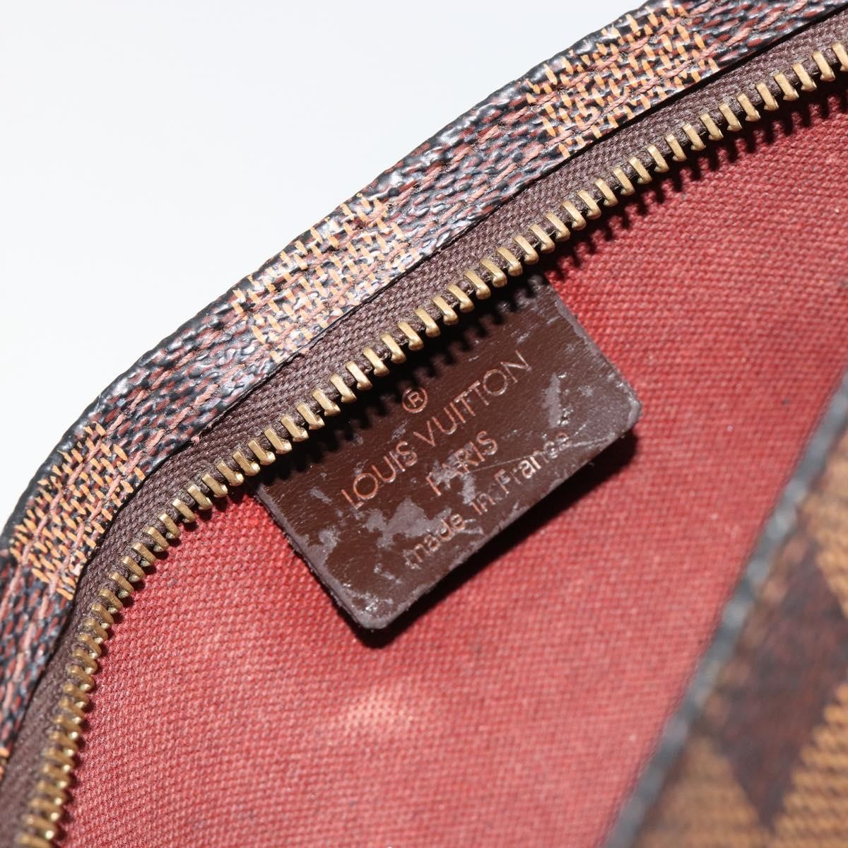 Louis Vuitton Navona Pochette Accessoires Damier Brown Canvas Clutche & Pouche Bag (Pre-Owned)