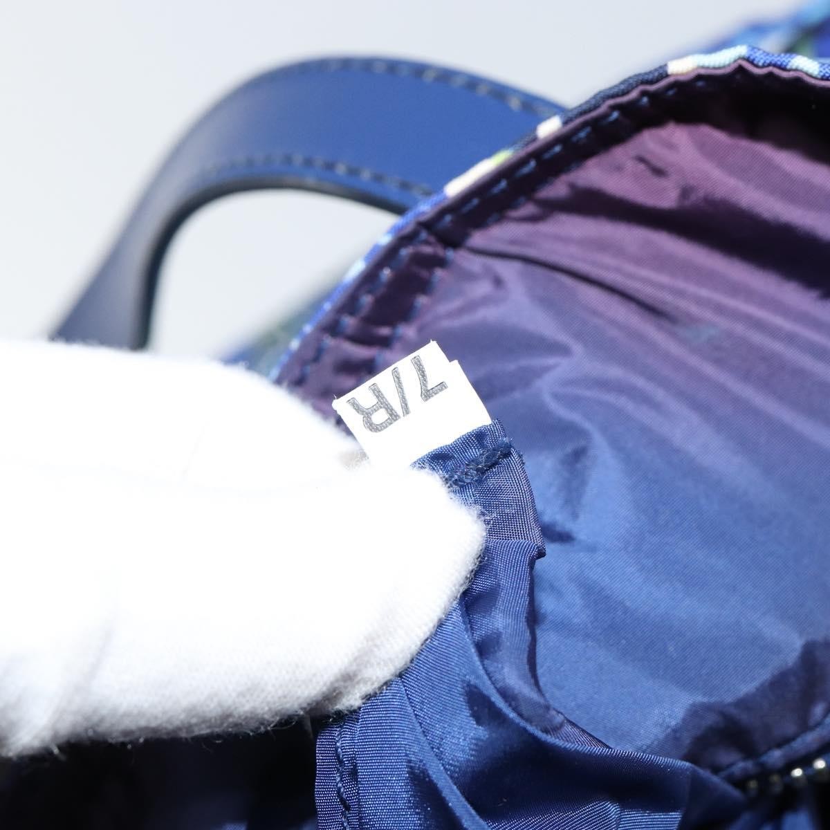 Prada Floreal Tote Printed Tessuto Blue Nylon Tote Bag Bag (Pre-Owned)