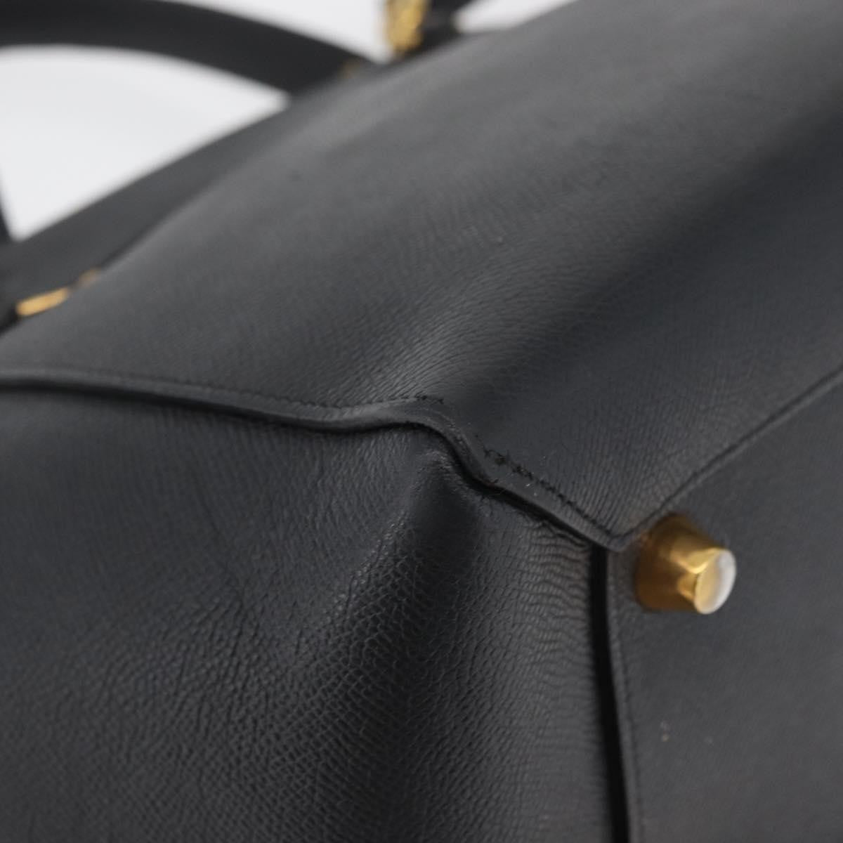 Celine Belt Bag Textured Leather Black Leather Handbag (Pre-Owned)