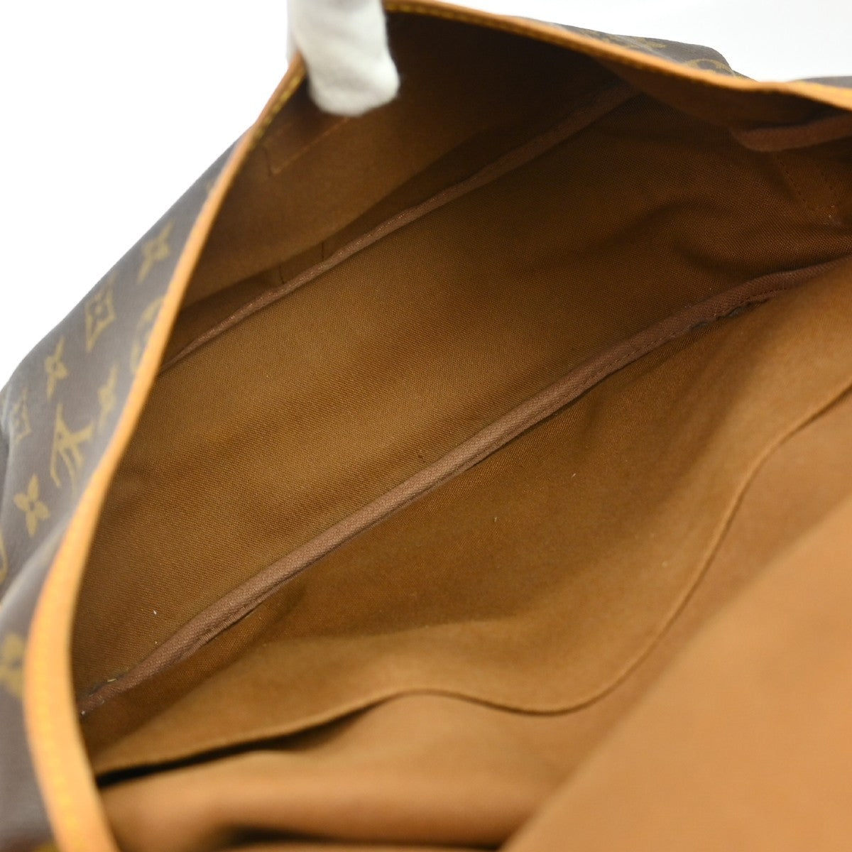 Louis Vuitton Saumur Handbag Monogram Canvas Brown Canvas Shoulder Bag Bag (Pre-Owned)