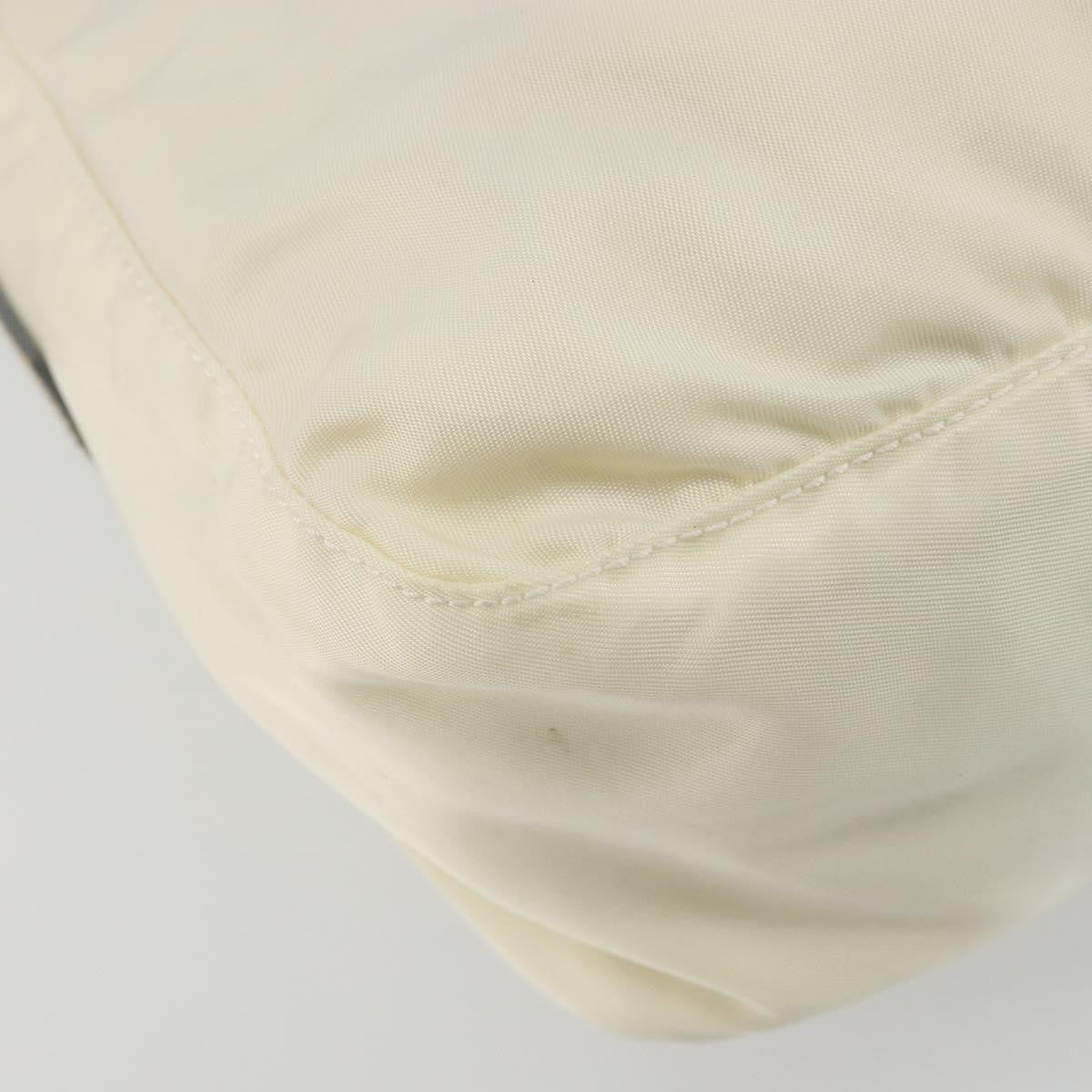 Prada Zip Waist Bag Tessuto White Nylon Shoulder Bag Bag (Pre-Owned)
