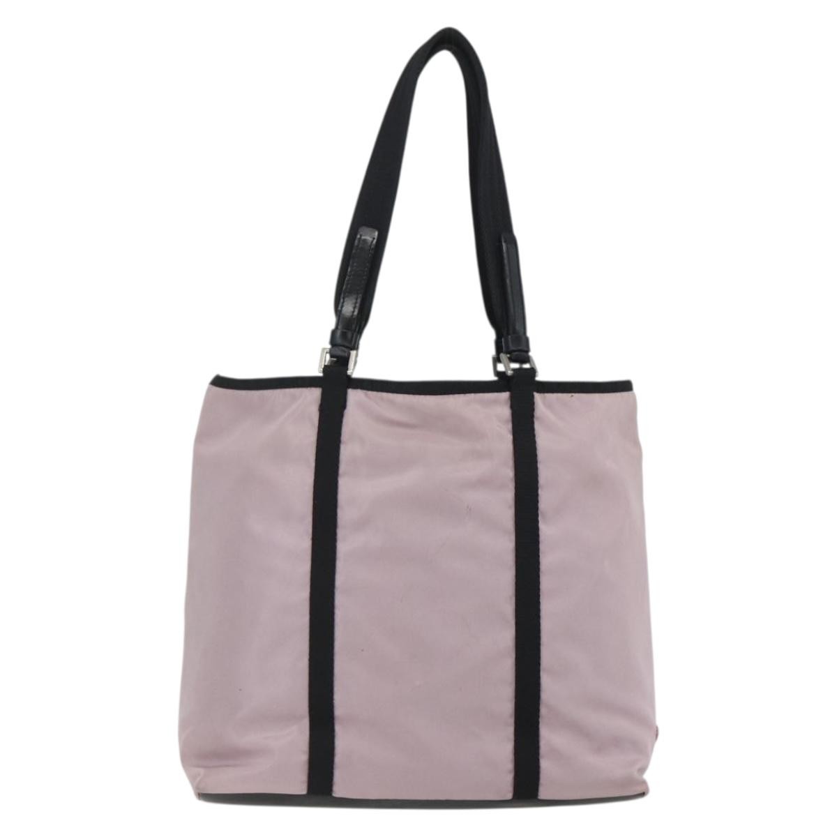 Prada Vintage Tote Tessuto Pink Nylon Tote Bag Bag (Pre-Owned)