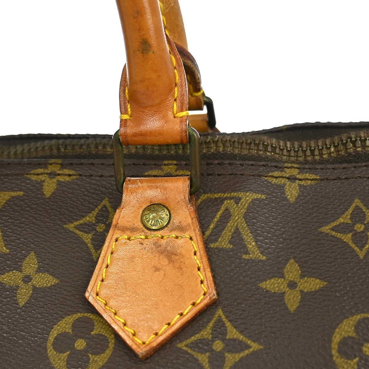 Louis Vuitton Speedy Handbag Monogram Canvas Brown Canvas Handbag (Pre-Owned)