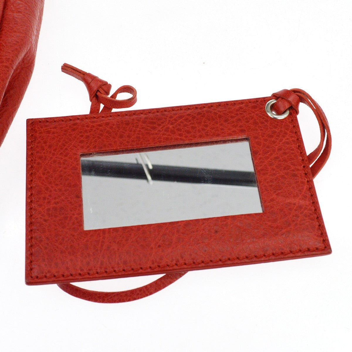 Balenciaga City Giant Studs Bag Leather Red Leather Handbag (Pre-Owned)