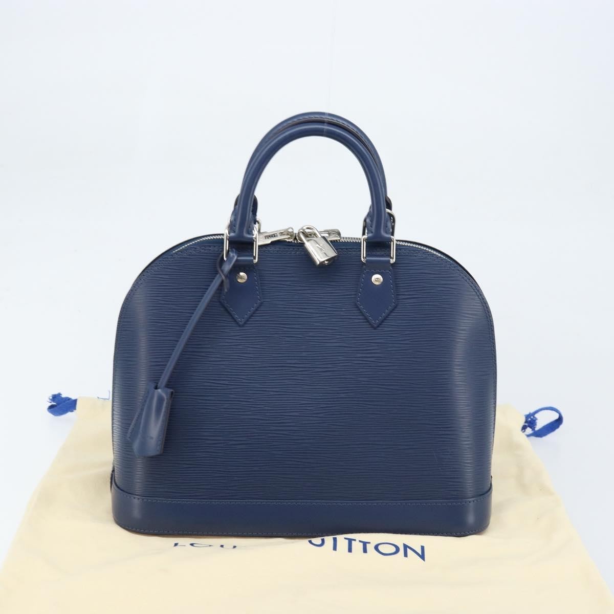 Louis Vuitton Alma Handbag Epi Leather Blue Leather Handbag (Pre-Owned)