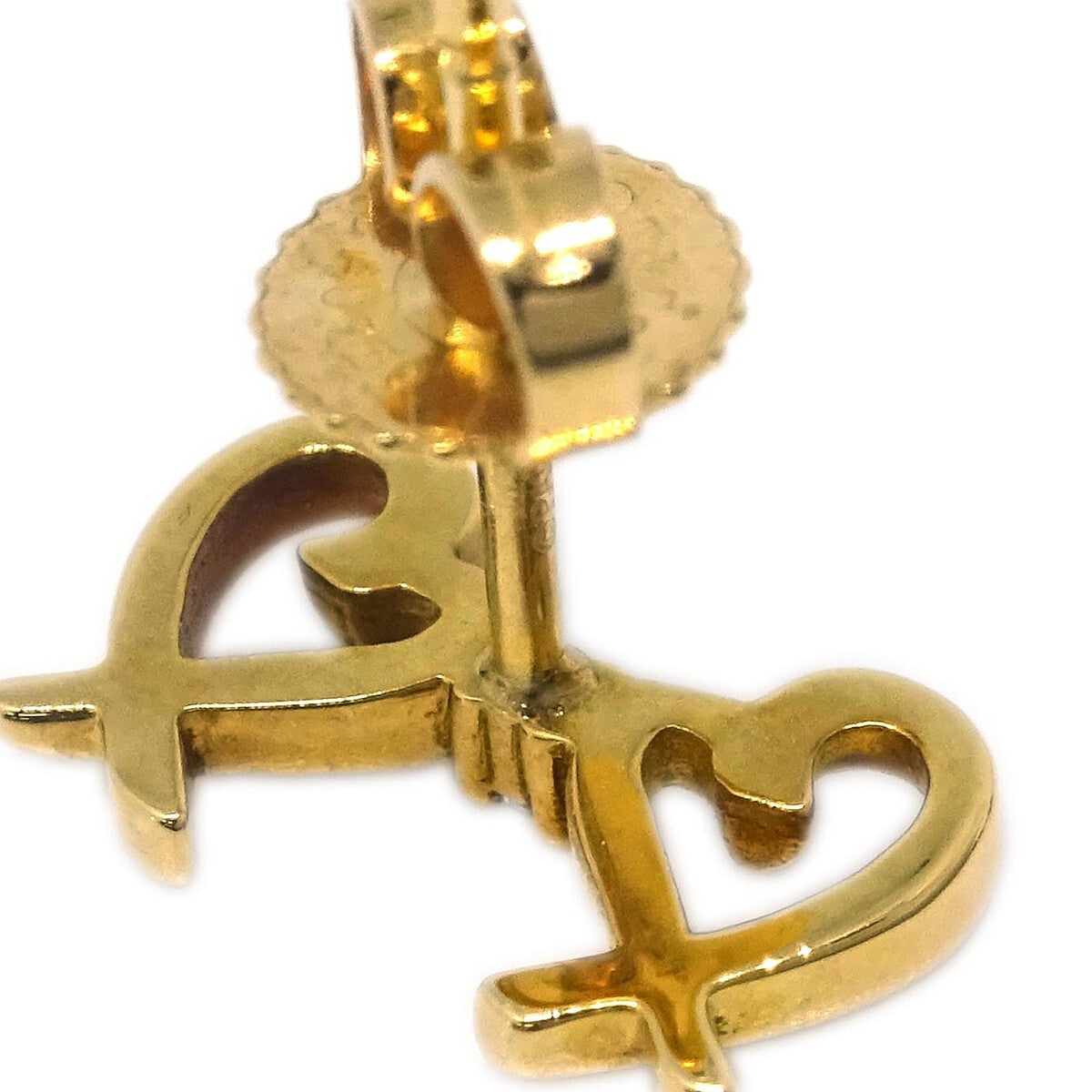 Tiffany & Co. Paloma Picasso Double Loving Heart Earrings 18K Yellow Gold With Diamonds Gold Yellow_Gold Earrings Jewelry (Pre-Owned)