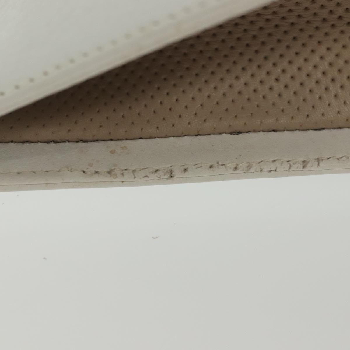 Loewe Flat Zip Pouch Leather White Leather Clutche & Pouche Bag (Pre-Owned)