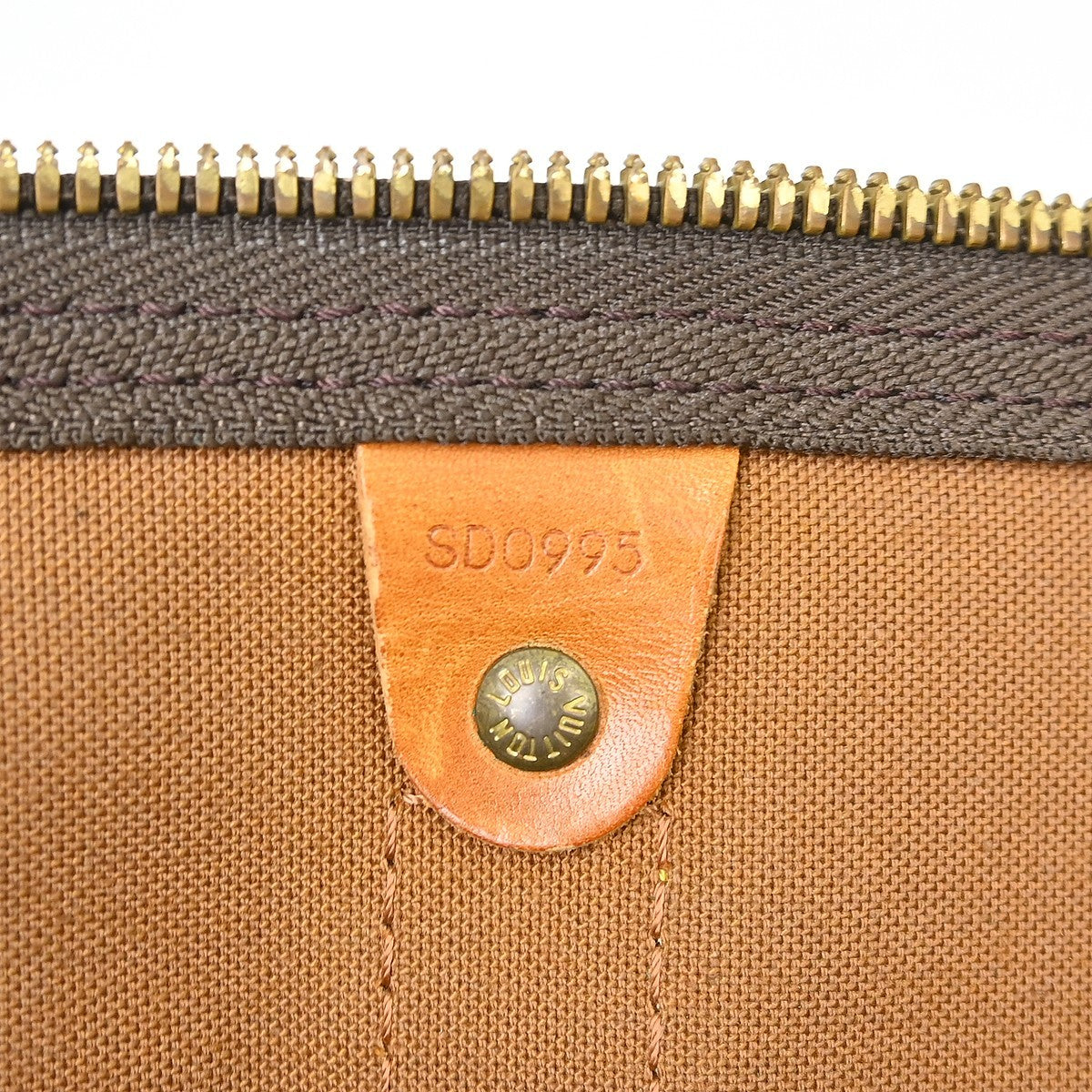 Louis Vuitton Keepall Bandouliere Bag Monogram Canvas Brown Canvas Travel Bag Bag (Pre-Owned)