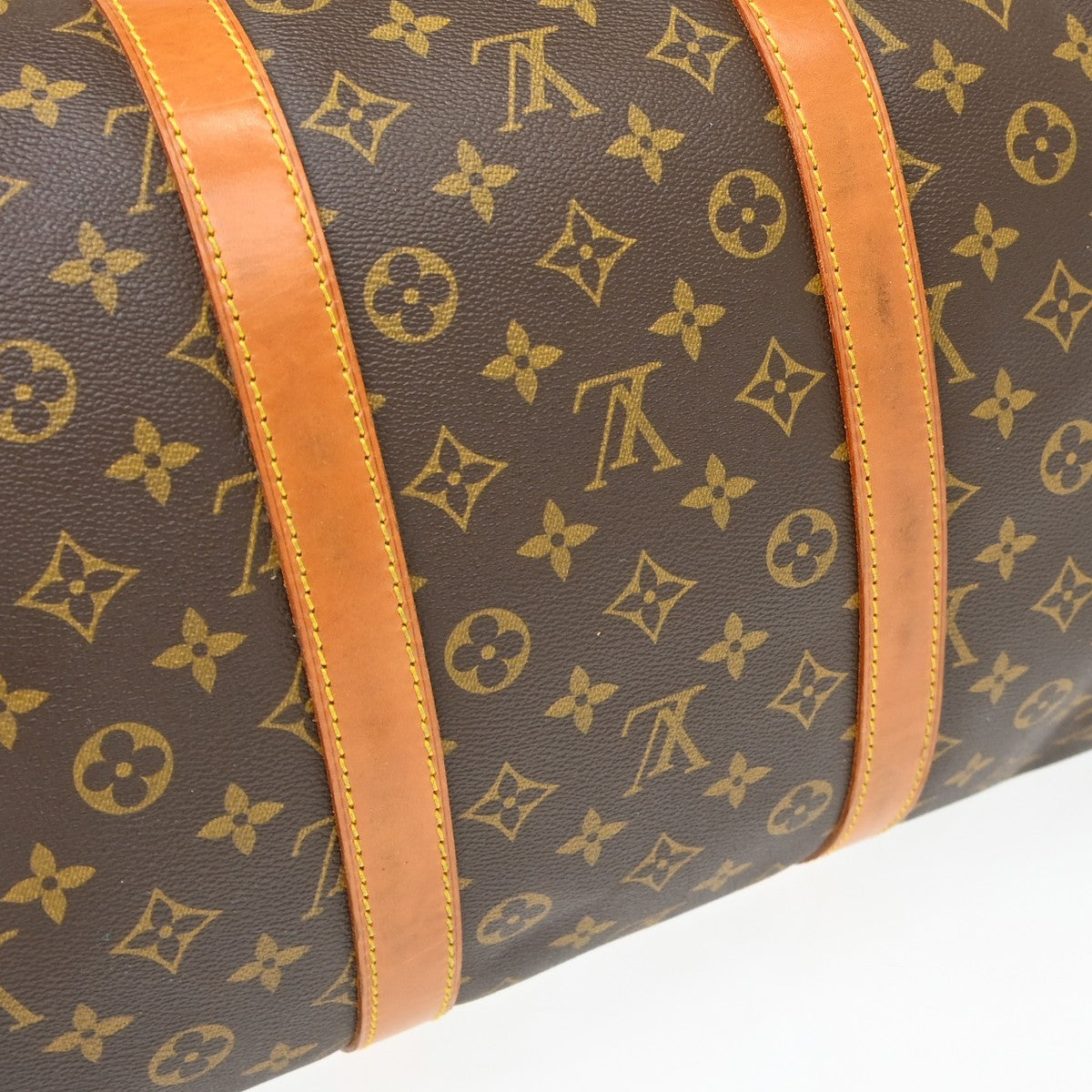 Louis Vuitton Keepall Bag Monogram Canvas Brown Canvas Travel Bag Bag (Pre-Owned)
