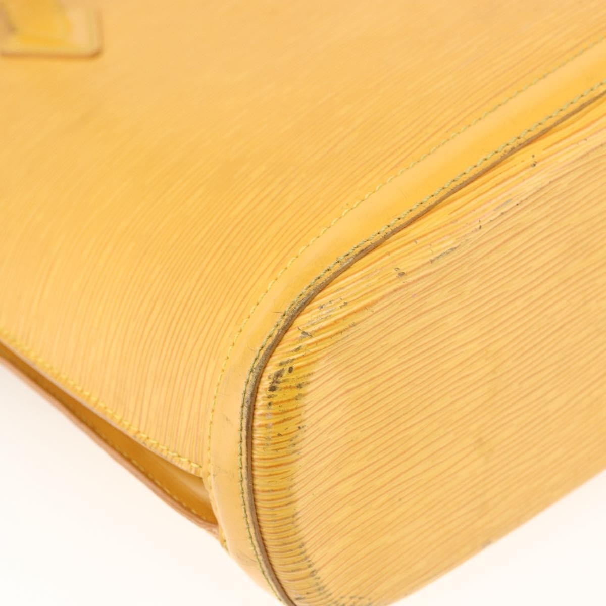Louis Vuitton Lussac Handbag Epi Leather Yellow Leather Shoulder Bag Bag (Pre-Owned)