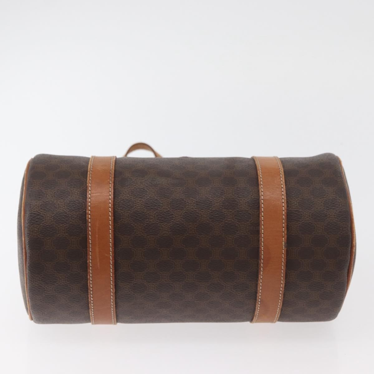 Celine Vintage Macadam Shoulder Bag Canvas And Leather Brown Canvas Shoulder Bag Bag (Pre-Owned)
