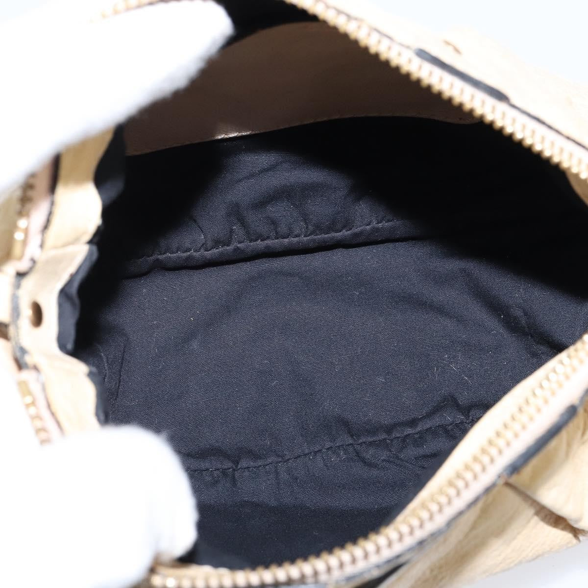 Chloe Vintage Shoulder Bag Leather Beige Leather Shoulder Bag Bag (Pre-Owned)