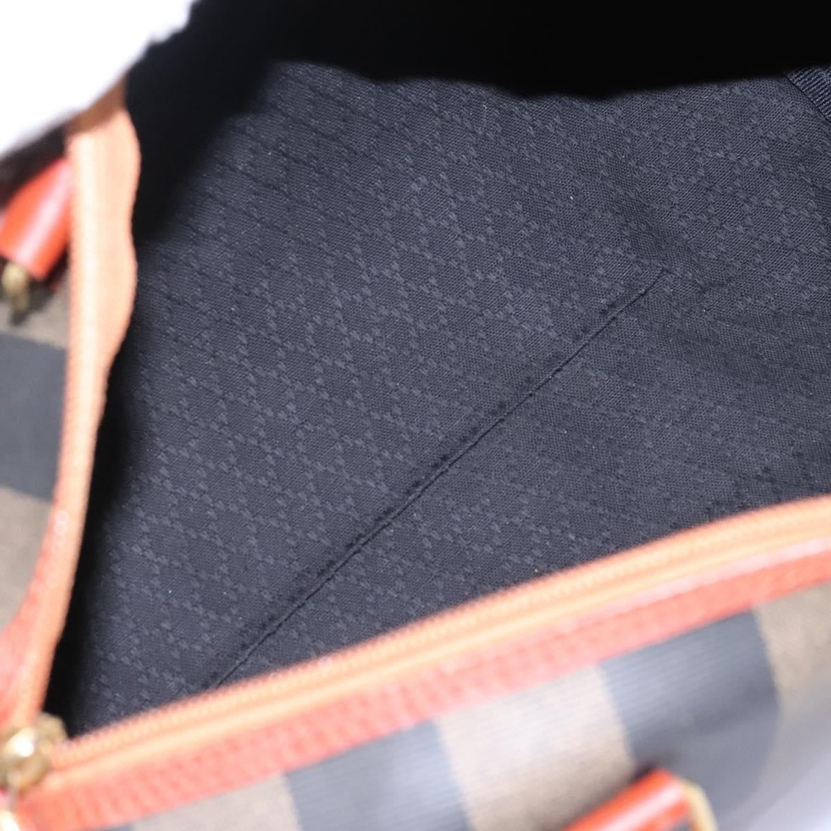 Fendi Vintage Pequin Convertible Boston Bag Coated Canvas Multicolour Canvas Travel Bag Bag (Pre-Owned)