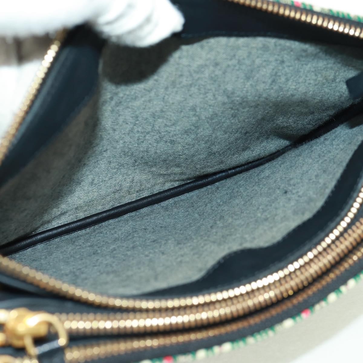 Celine Trio Crossbody Bag Tweed Green Tweed Shoulder Bag Bag (Pre-Owned)