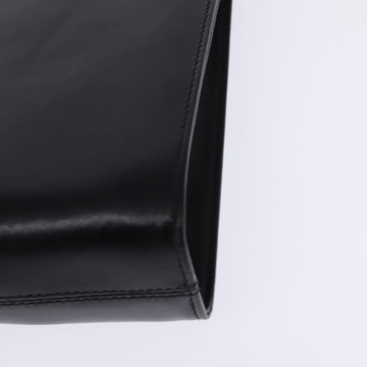 Salvatore Ferragamo Vintage Gancini Chain Shoulder Bag Leather Black Leather Shoulder Bag Bag (Pre-Owned)