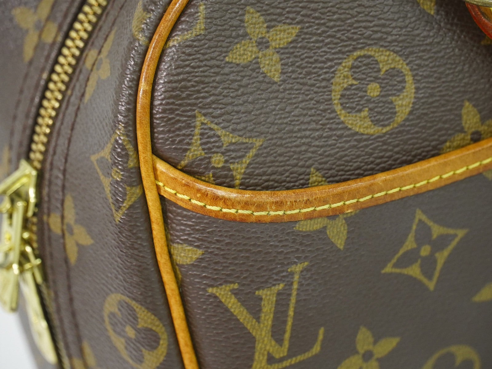 Louis Vuitton Trouville Handbag Monogram Canvas Brown Canvas Handbag (Pre-Owned)