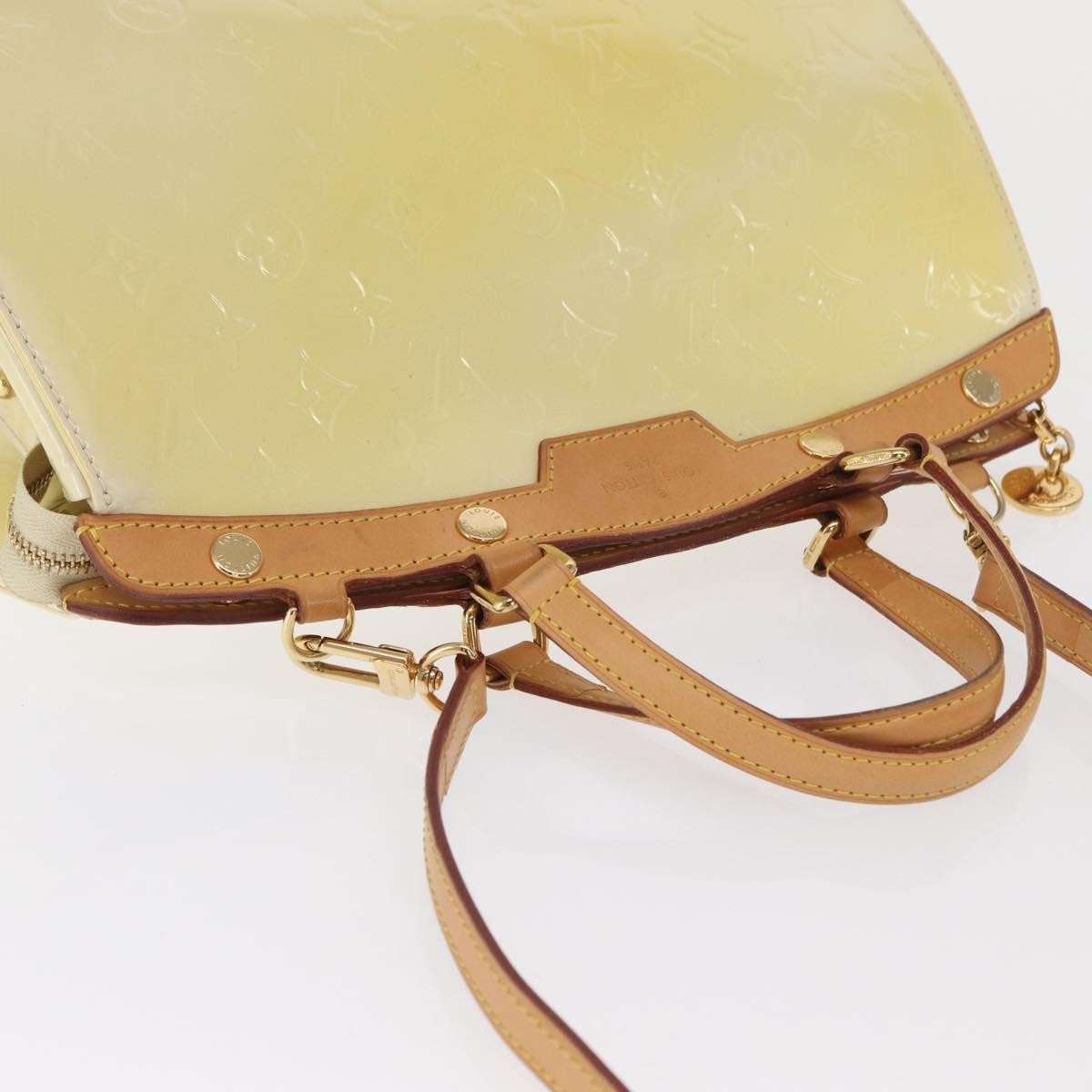Louis Vuitton Brea Handbag Monogram Vernis Beige Patent_Leather Handbag (Pre-Owned)