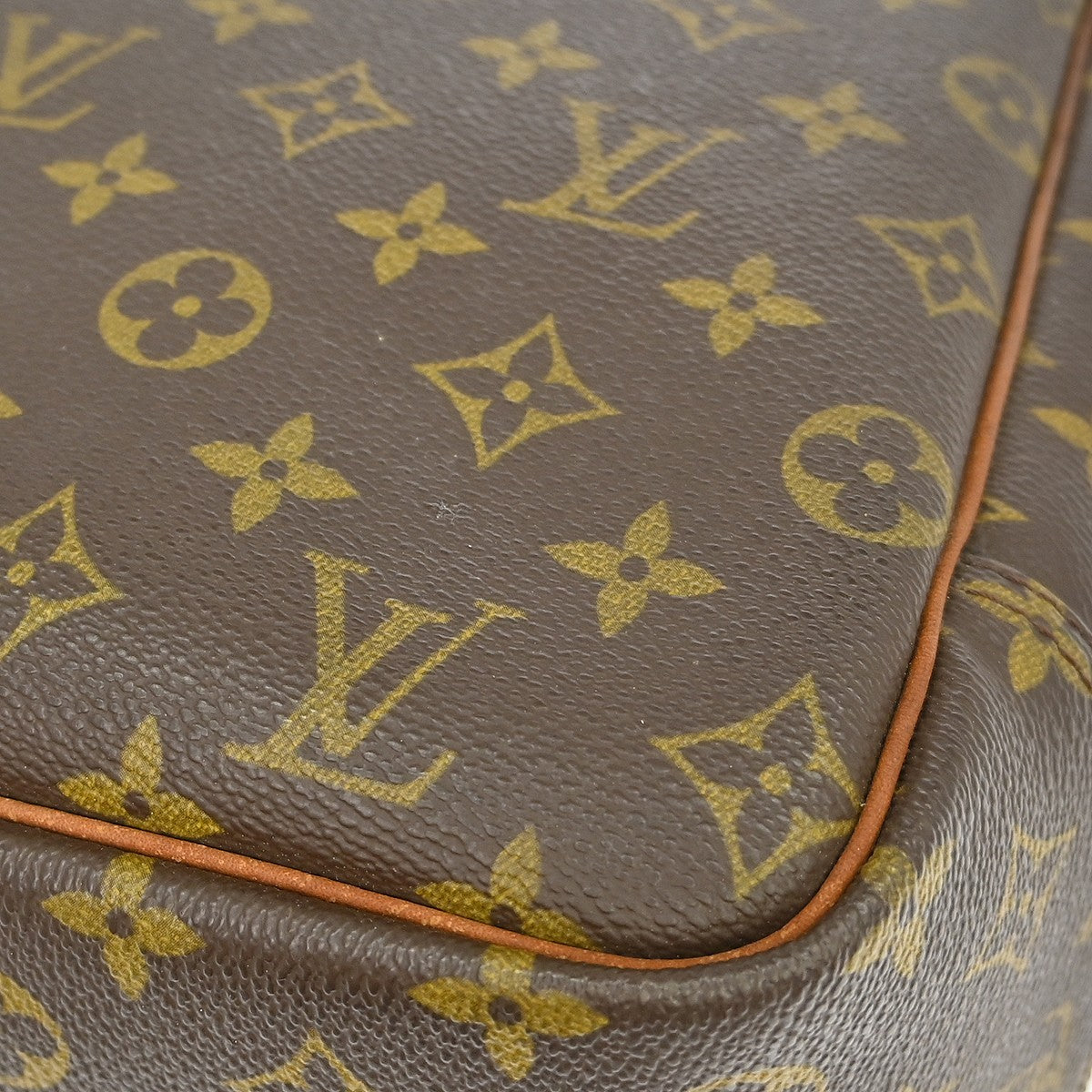Louis Vuitton Deauville Handbag Monogram Canvas Brown Canvas Handbag (Pre-Owned)