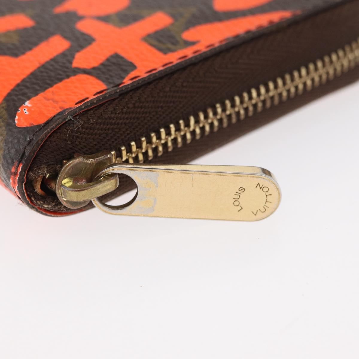 Louis Vuitton Porte-Monnaie Zippy Wallet Monogramme Empreinte Orange Canvas Wallets Accessory (Pre-Owned)