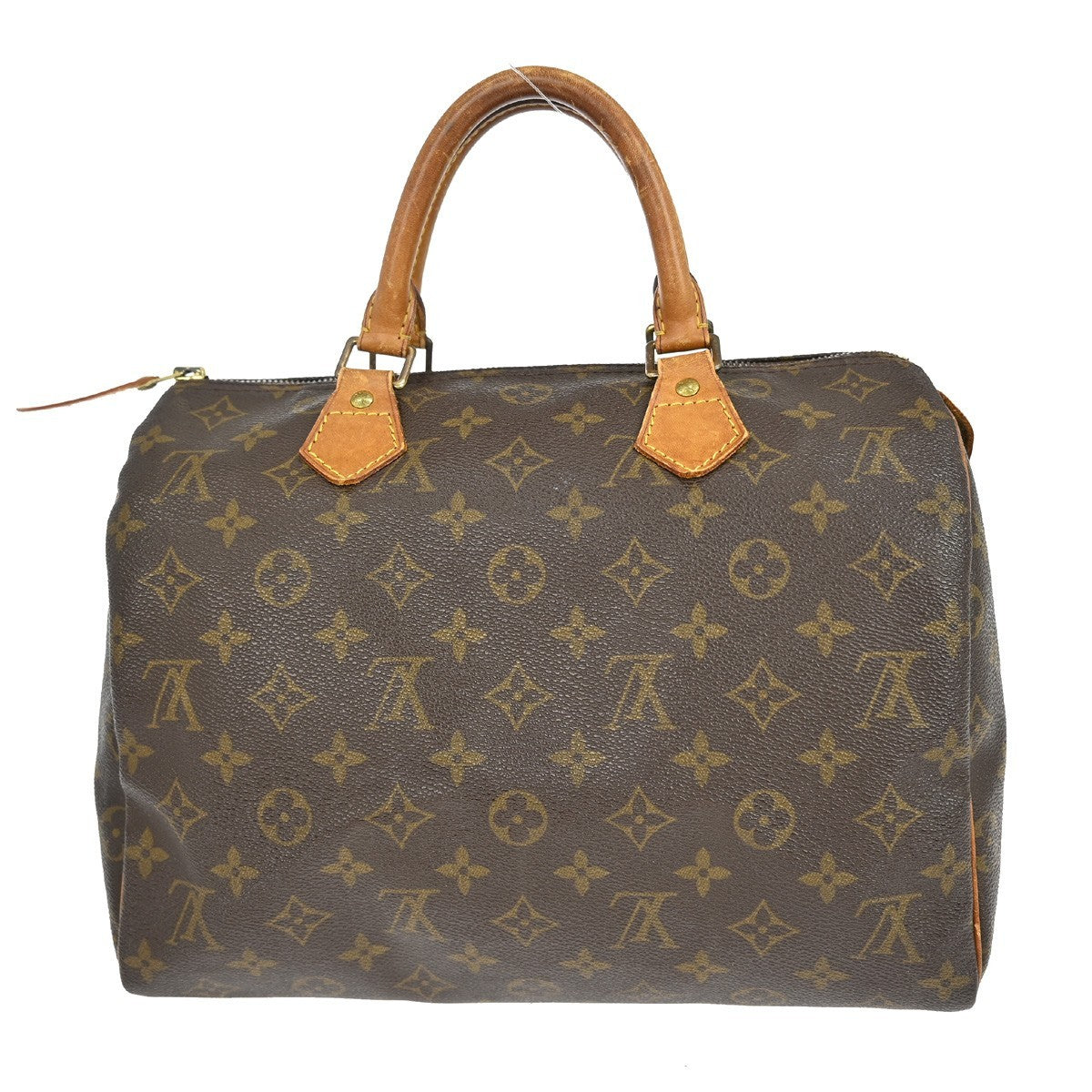 Louis Vuitton Speedy Handbag Monogram Canvas Brown Canvas Handbag (Pre-Owned)