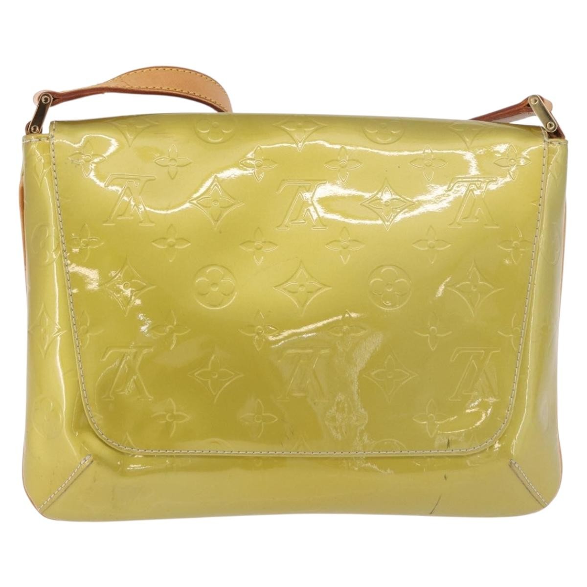 Louis Vuitton Thompson Street Handbag Monogram Vernis Gray Patent_Leather Shoulder Bag Bag (Pre-Owned)