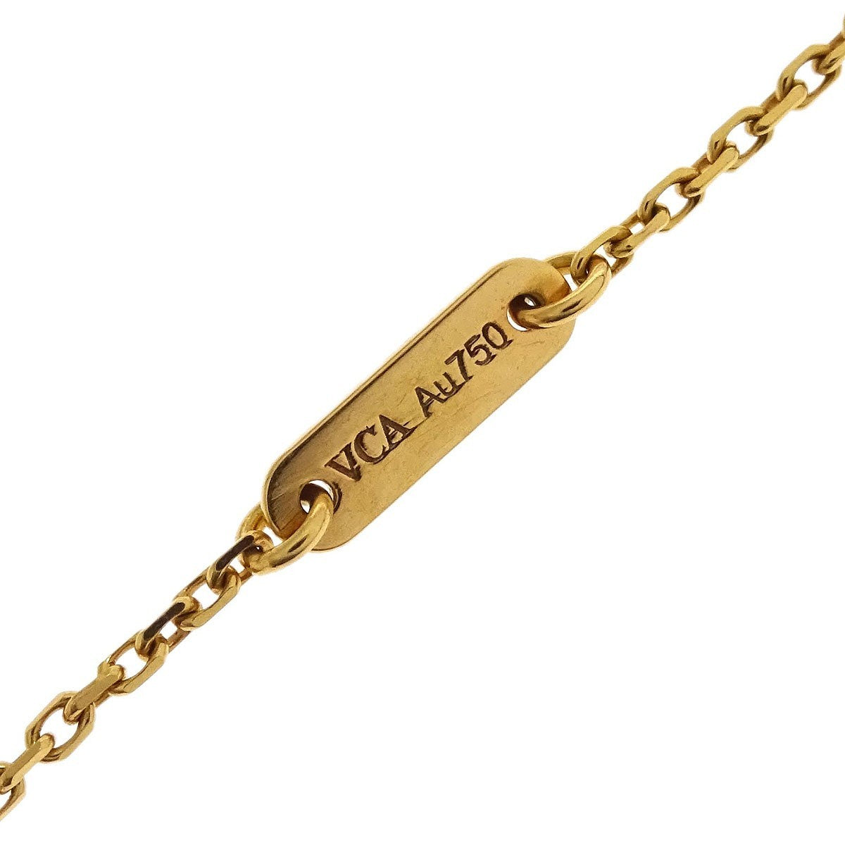 Van Cleef & Arpels Sweet Alhambra Carnelian 18K Yellow Gold Pendant Necklace (Pre-Owned)
