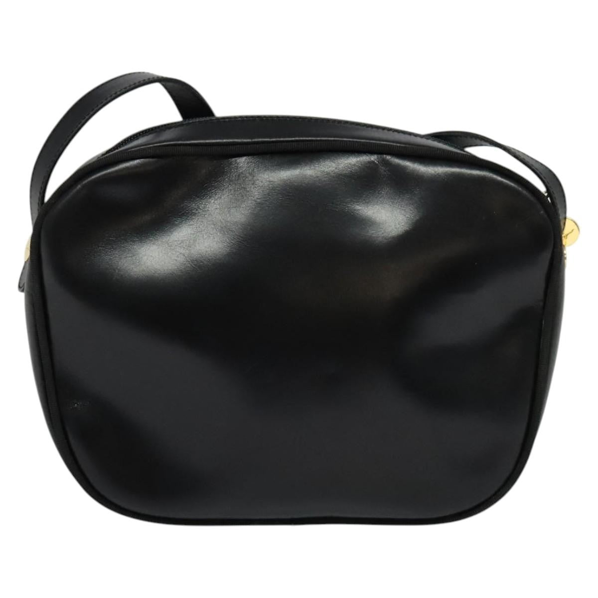Salvatore Ferragamo Vara Bow Camera Shoulder Bag Leather Black Leather Shoulder Bag Bag (Pre-Owned)