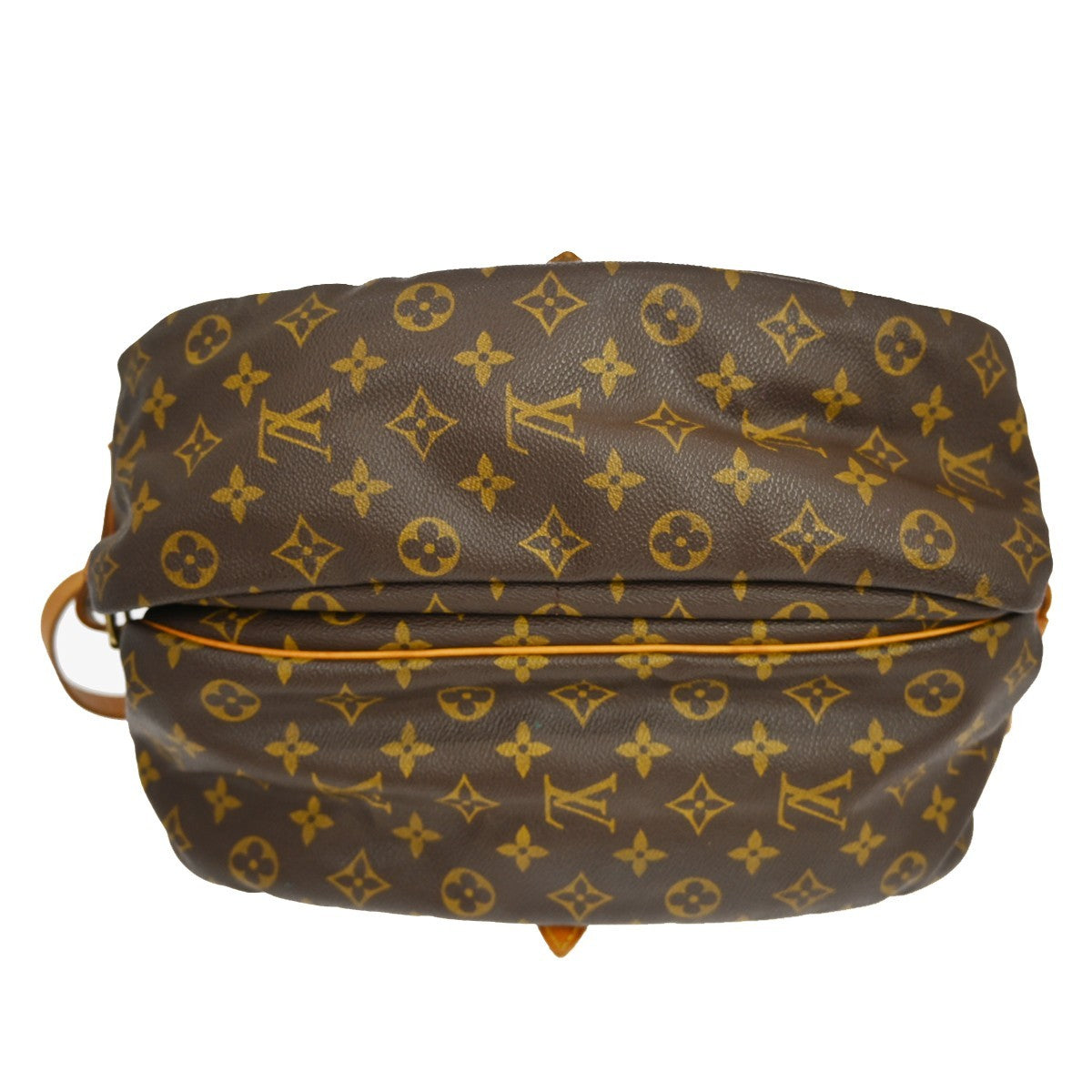Louis Vuitton Saumur Handbag Monogram Canvas Brown Canvas Shoulder Bag Bag (Pre-Owned)