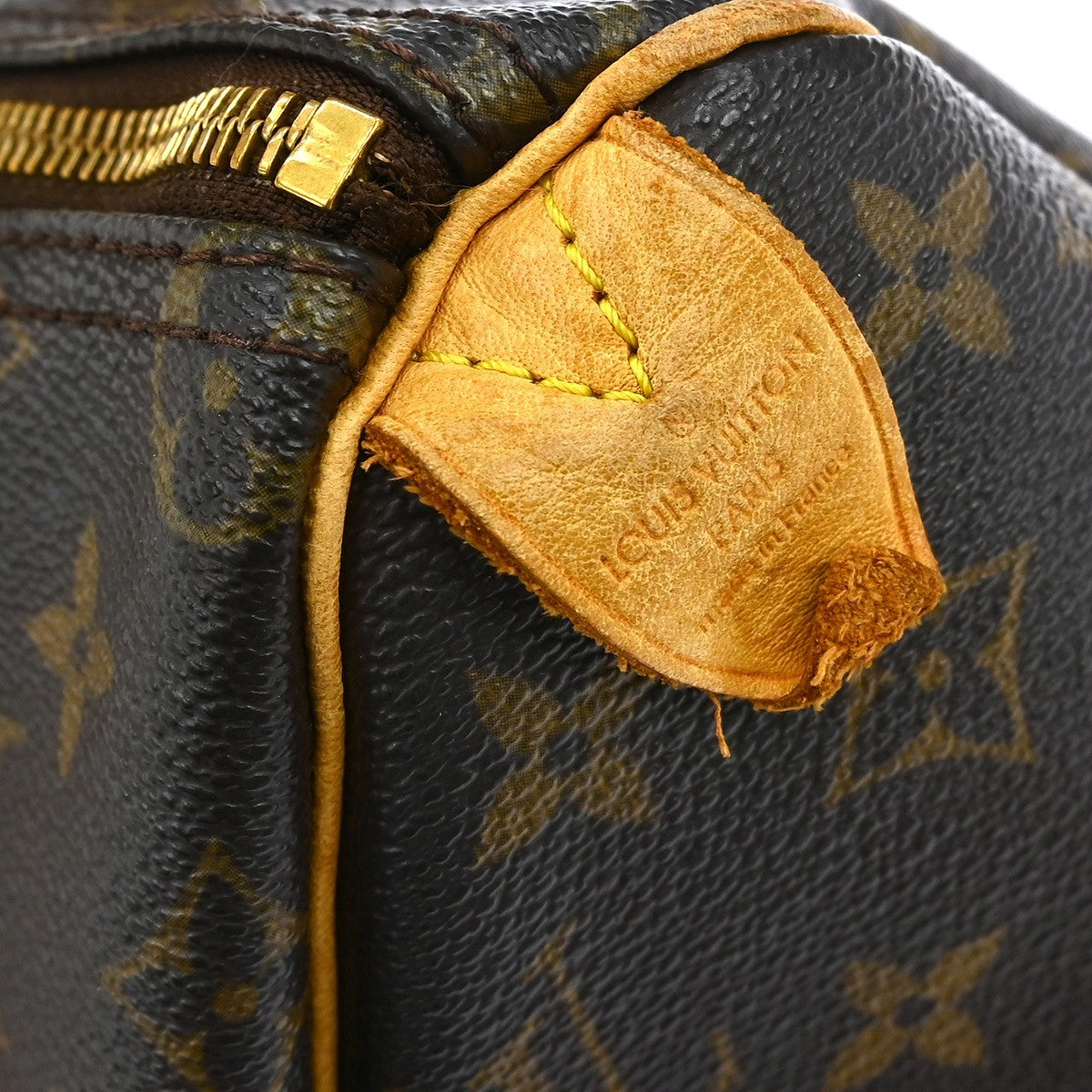 Louis Vuitton Speedy Handbag Monogram Canvas Brown Canvas Handbag (Pre-Owned)