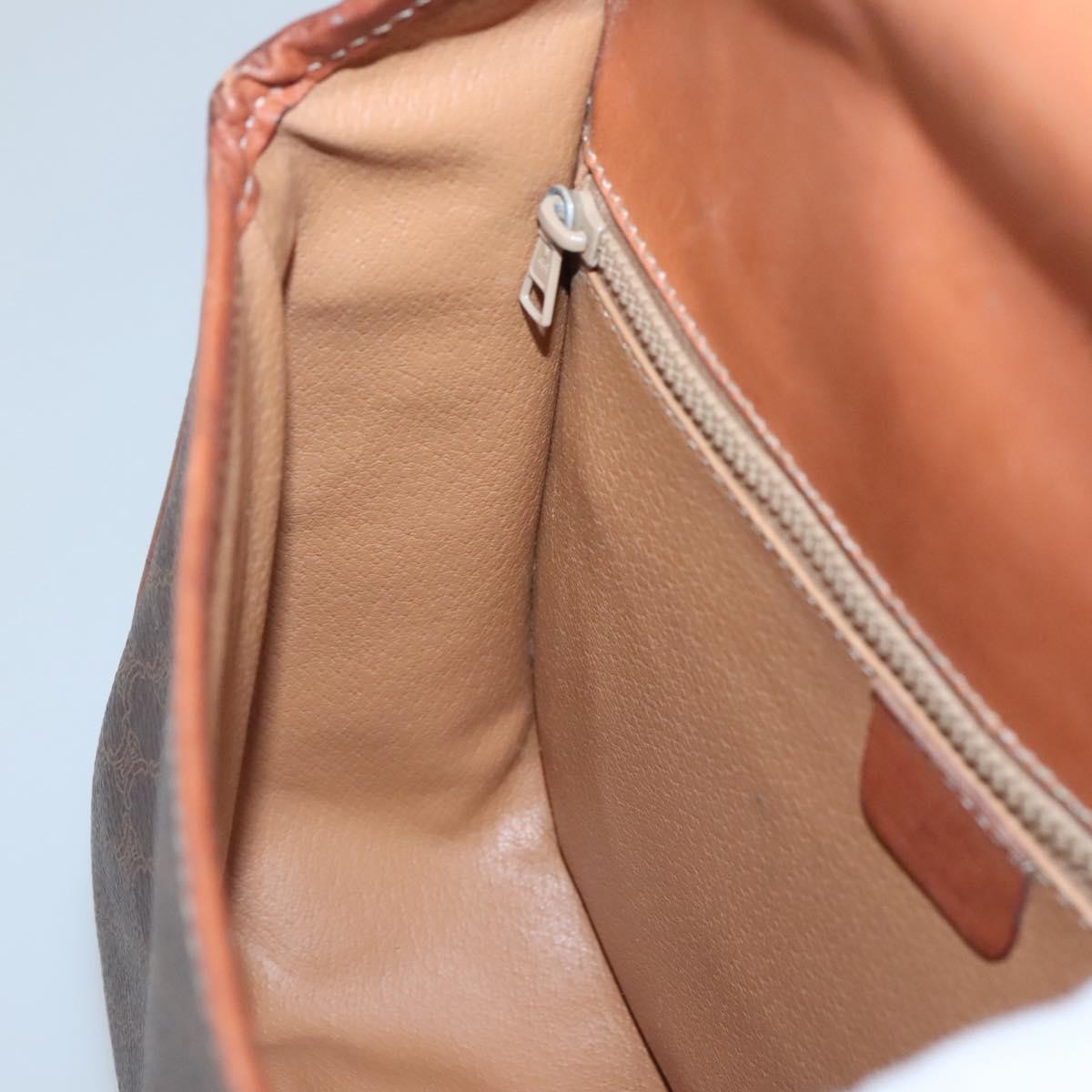 Celine Vintage Macadam Shoulder Bag Canvas And Leather Brown Canvas Shoulder Bag Bag (Pre-Owned)